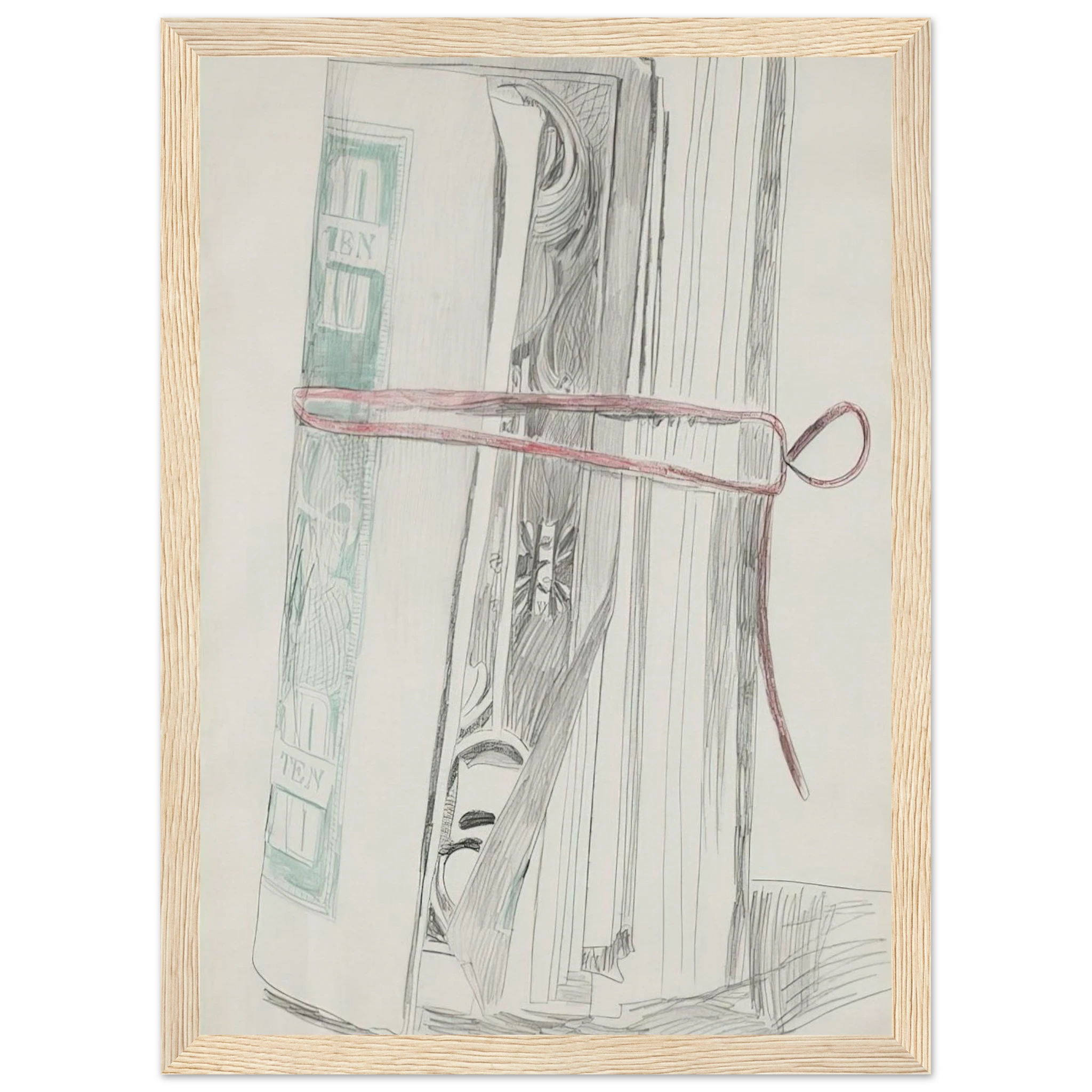 Roll of Bills Framed Poster | Andy Warhol Framed Prints Wall Art | Andy Warhol Prints