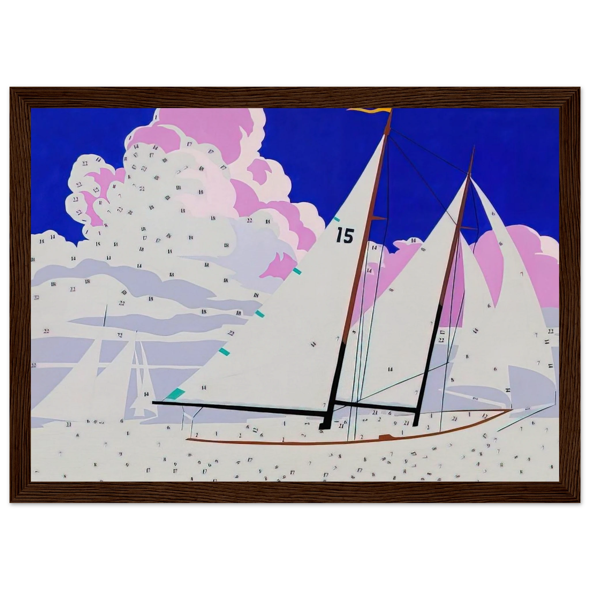 Do It Yourself  Sailboats  Framed Poster | Andy Warhol Framed Prints Wall Art | Andy Warhol Prints