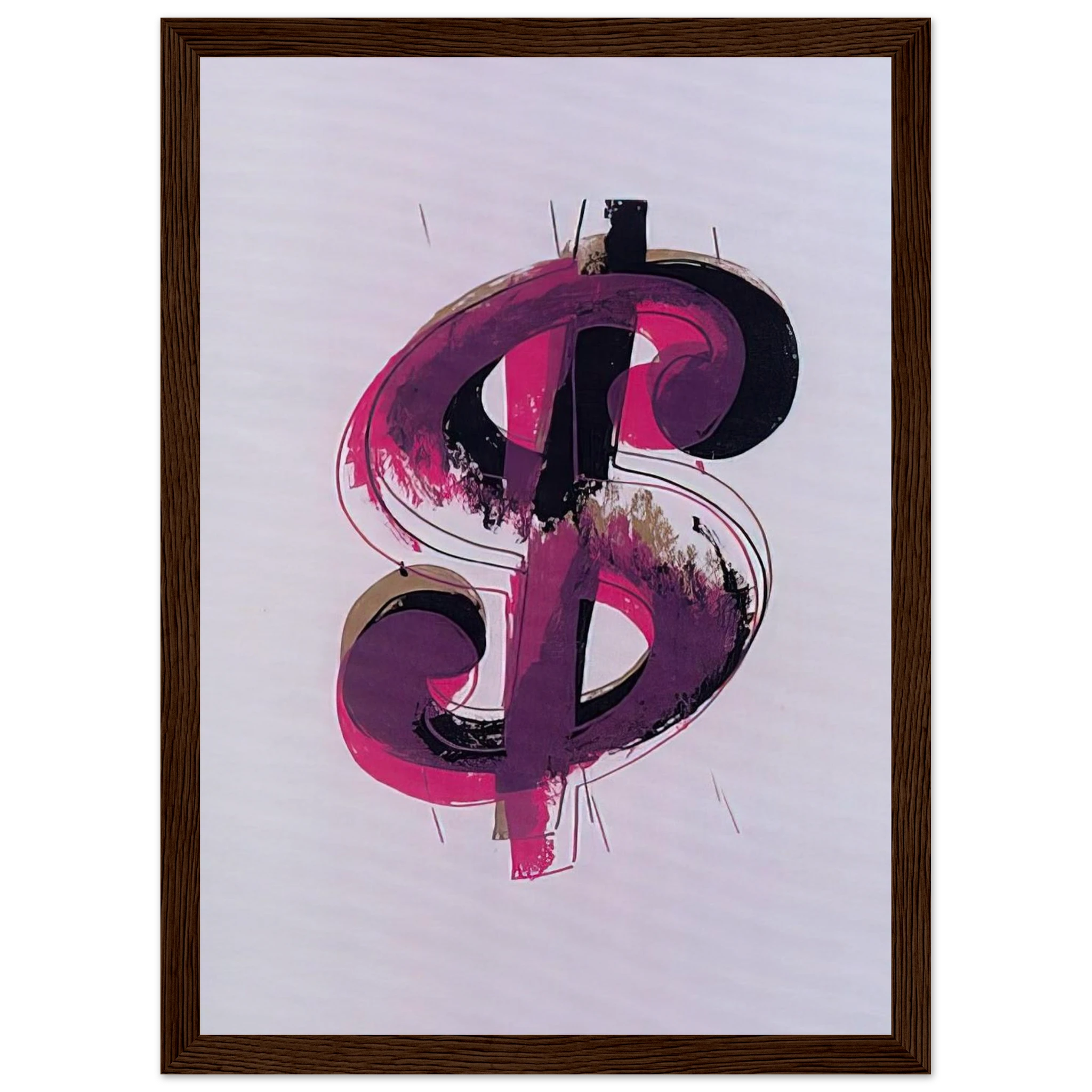 Paper Dollar Framed Poster | Andy Warhol Framed Prints Wall Art | Andy Warhol Prints