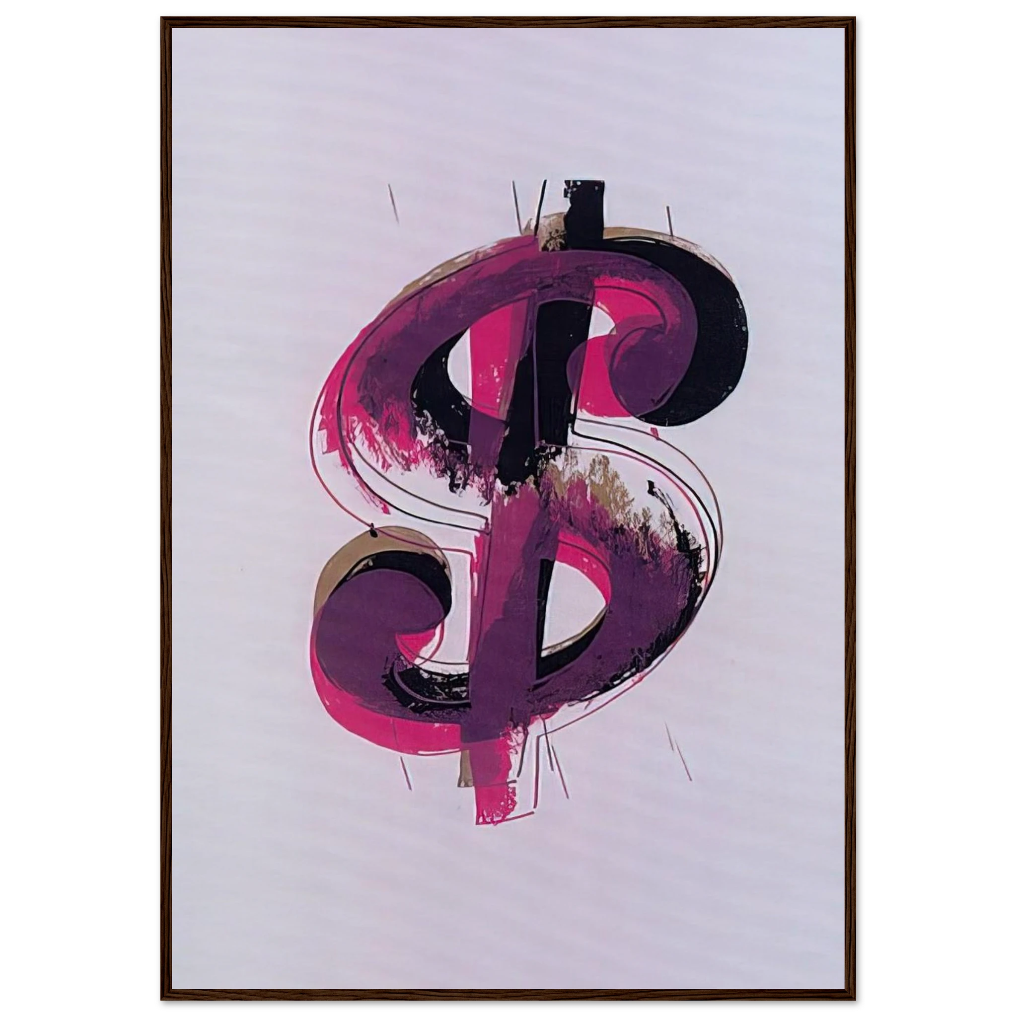 Paper Dollar Framed Poster | Andy Warhol Framed Prints Wall Art | Andy Warhol Prints