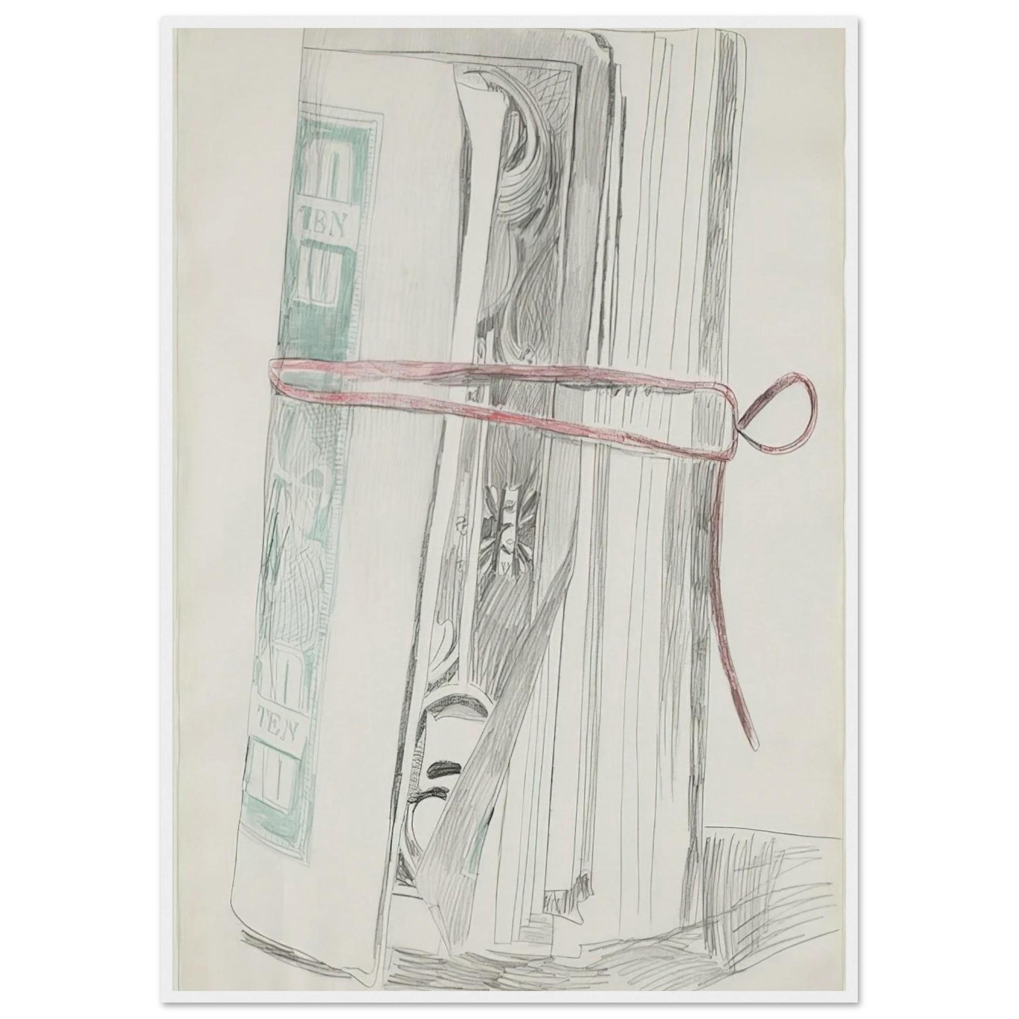 Roll of Bills Framed Poster | Andy Warhol Framed Prints Wall Art | Andy Warhol Prints