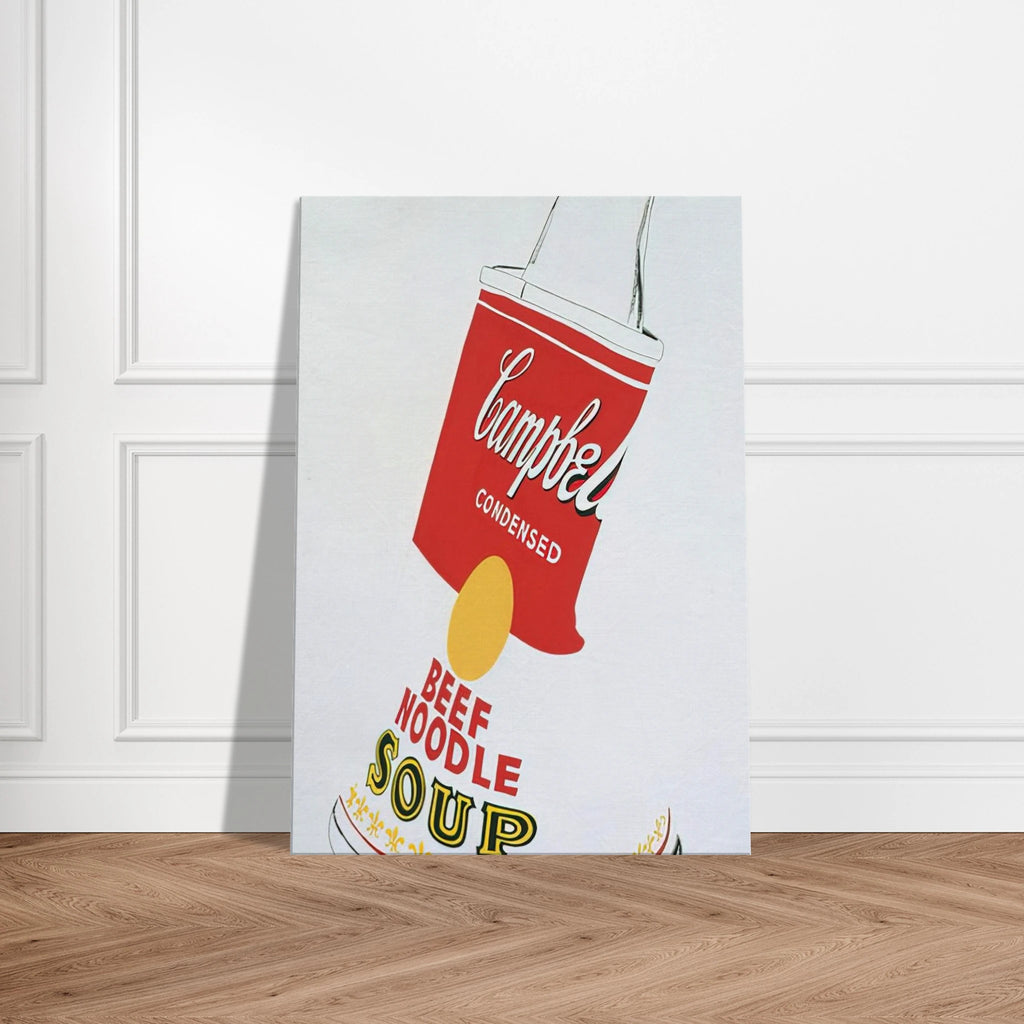 Crushed Campbell's Soup Can  Beef Noodle  Canvas | Andy Warhol Canvas | Andy Warhol Prints