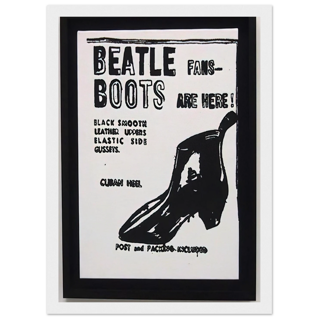 Beatle Boots Framed Poster | Andy Warhol Framed Prints Wall Art | Andy Warhol Prints