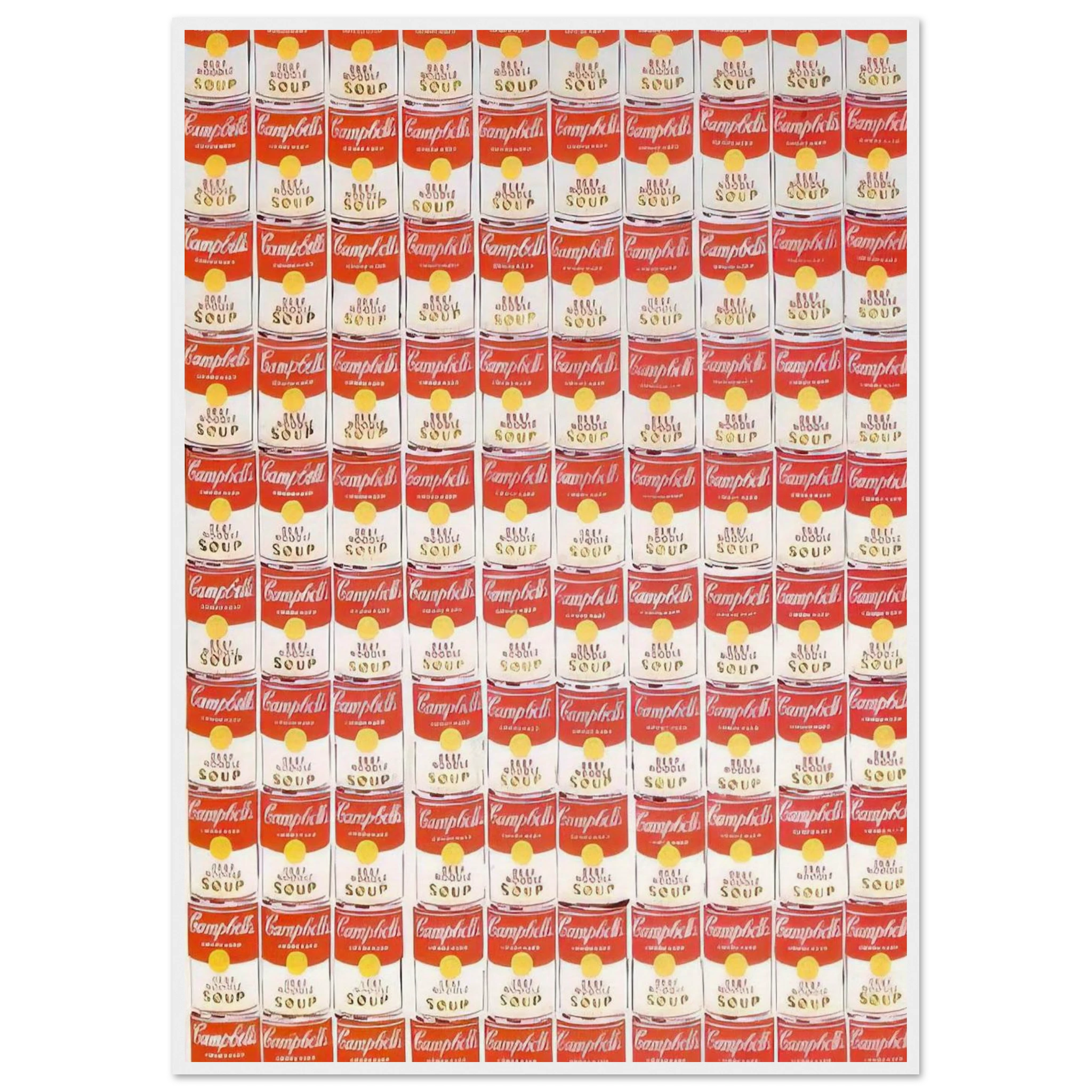 100 Cans Framed Poster | Andy Warhol Framed Prints Wall Art | Andy Warhol Prints