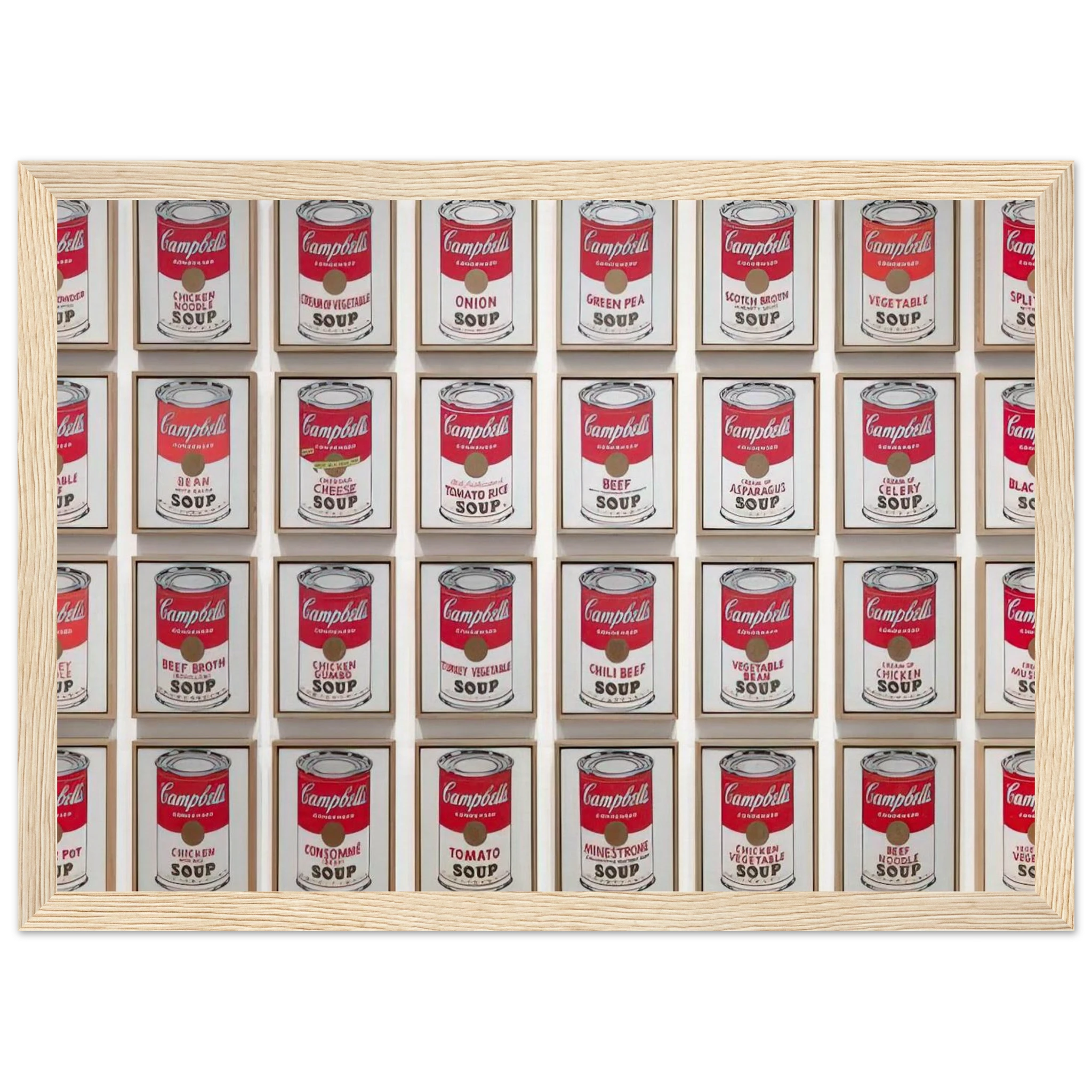 Campbell's Soup Cans Framed Poster | Andy Warhol Framed Prints Wall Art | Andy Warhol Prints