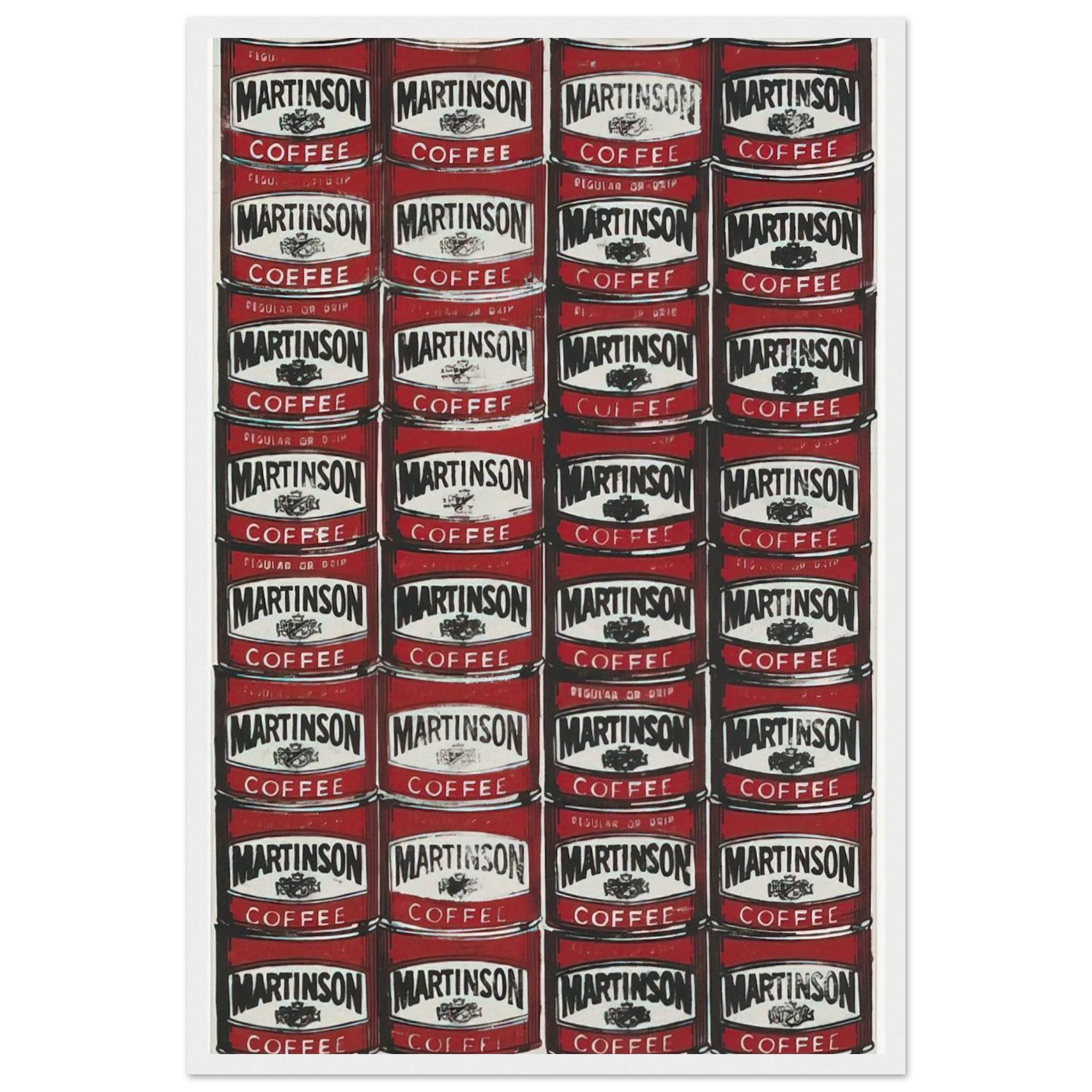 Martinson Coffee Framed Poster | Andy Warhol Framed Prints Wall Art | Andy Warhol Prints