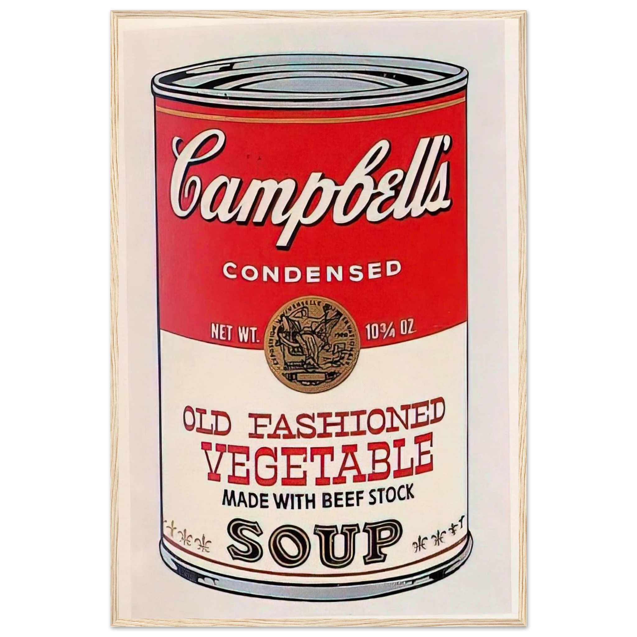 Campbell's Soup Can  Old Fashioned Vegetable  Framed Poster | Andy Warhol Framed Prints Wall Art | Andy Warhol Prints