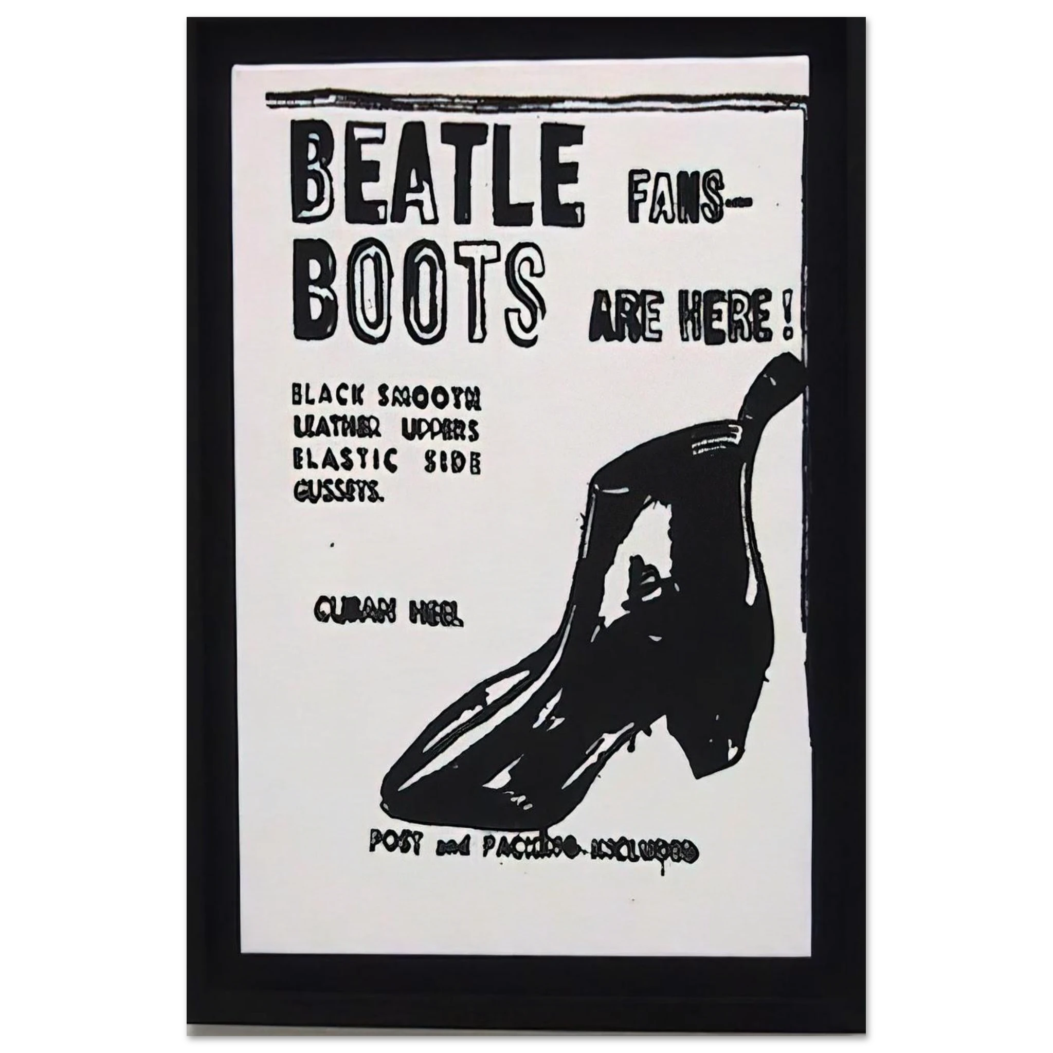 Beatle Boots Poster | Andy Warhol Poster | Andy Warhol Prints