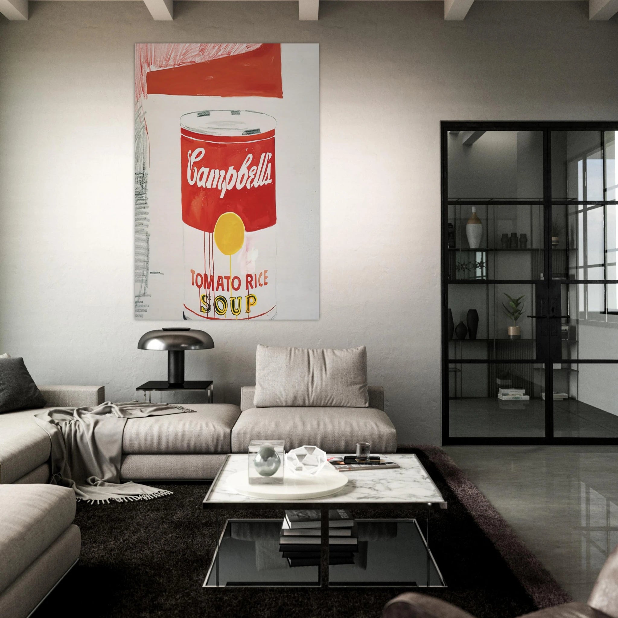 Campbell's Soup Can  Tomato Rice  Poster | Andy Warhol Poster | Andy Warhol Prints