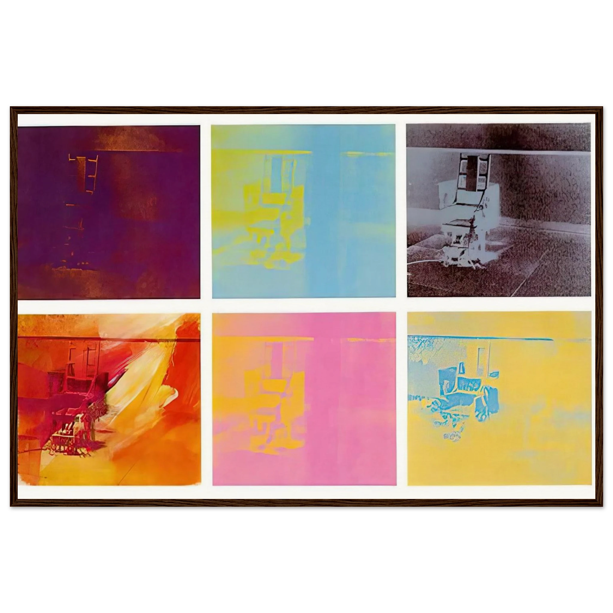 Electric Chair Framed Poster | Andy Warhol Framed Prints Wall Art | Andy Warhol Prints