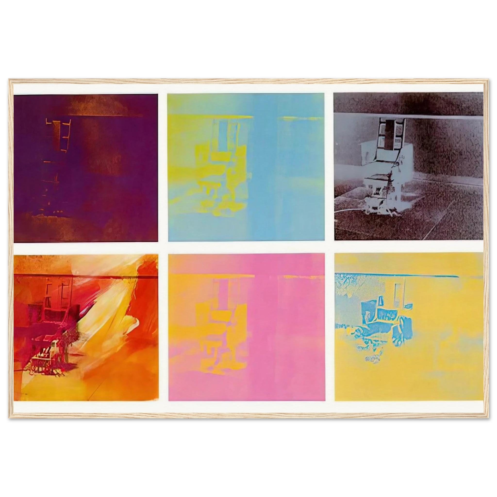 Electric Chair Framed Poster | Andy Warhol Framed Prints Wall Art | Andy Warhol Prints