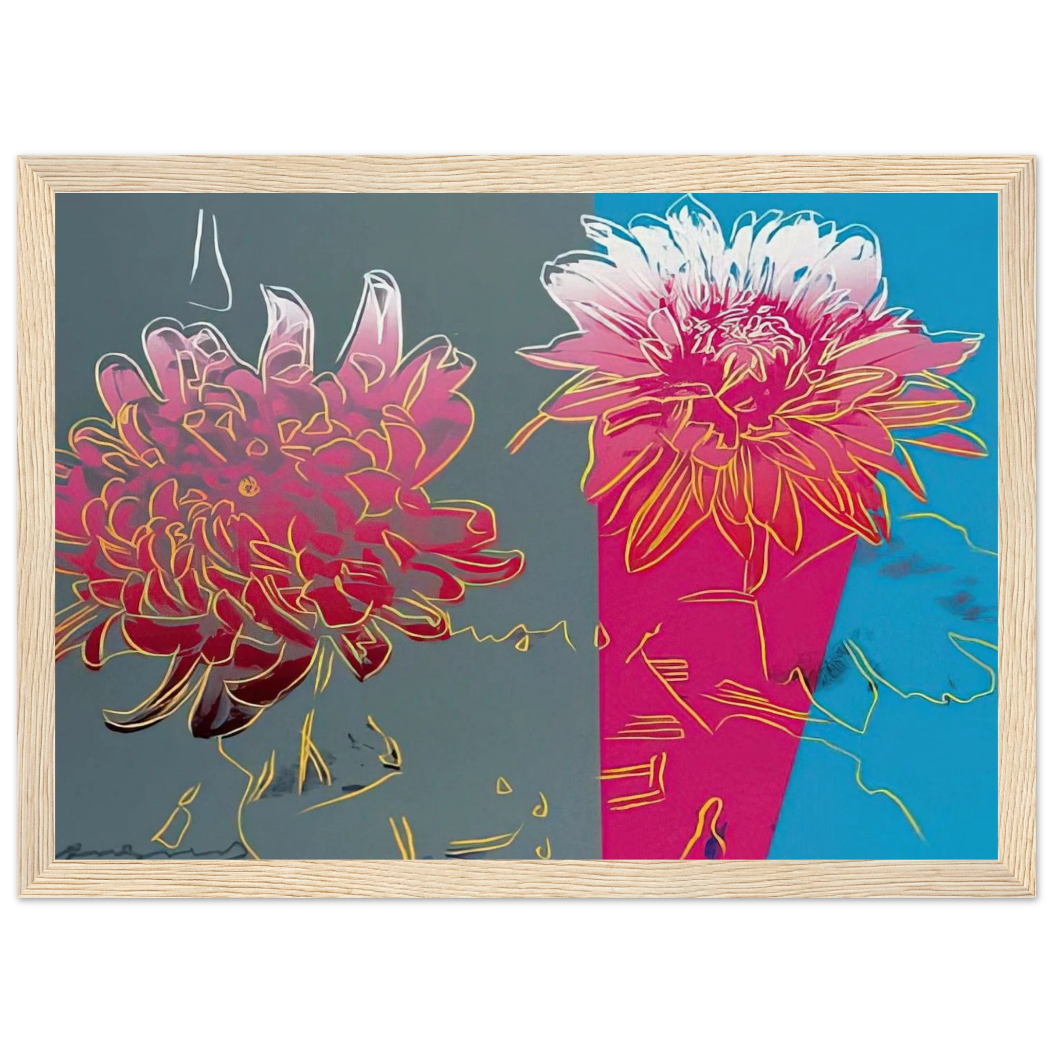 Kiku Framed Poster | Andy Warhol Framed Prints Wall Art | Andy Warhol Prints