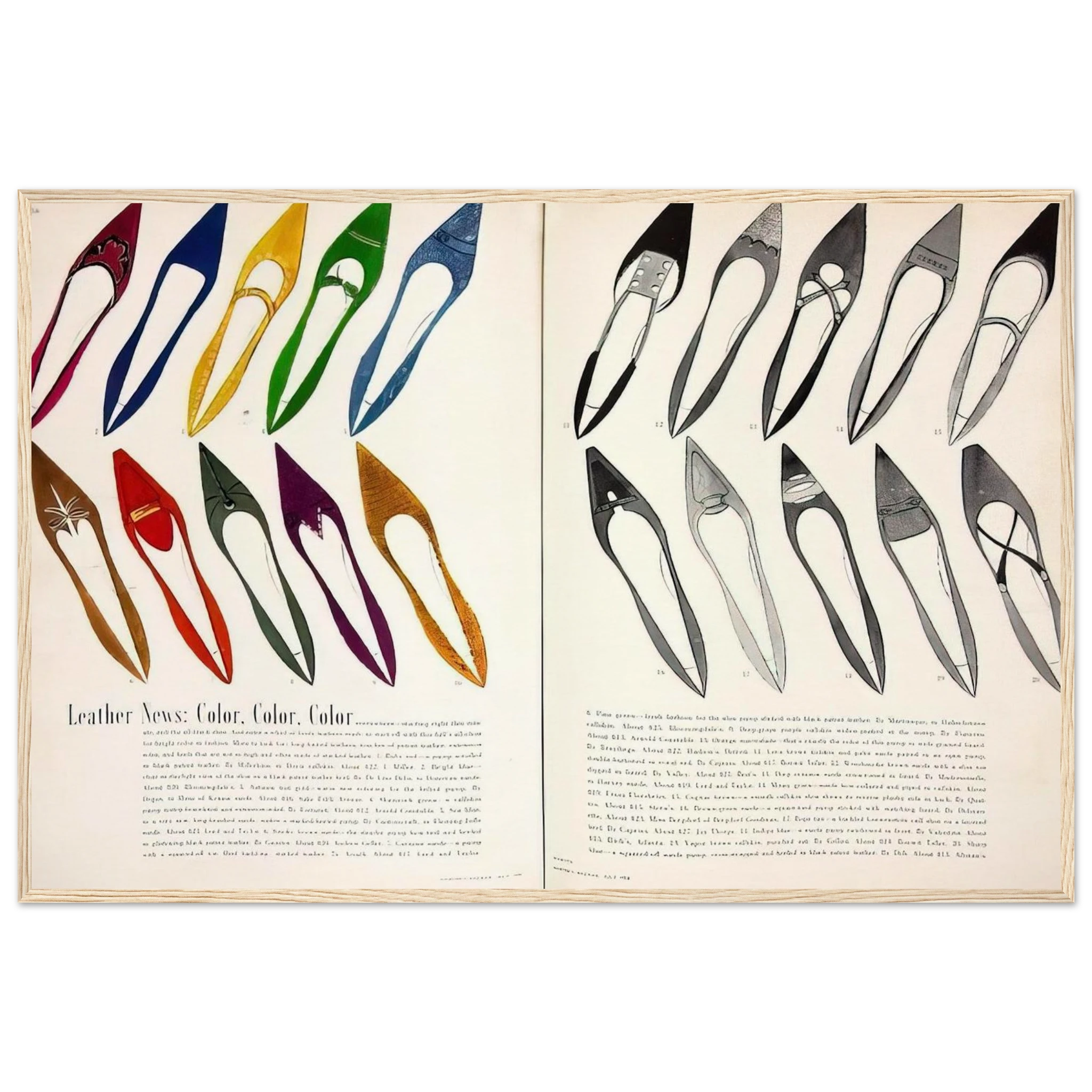 Shoe Advertisement for I.Miller  Harper's Bazzar  Framed Poster | Andy Warhol Framed Prints Wall Art | Andy Warhol Prints