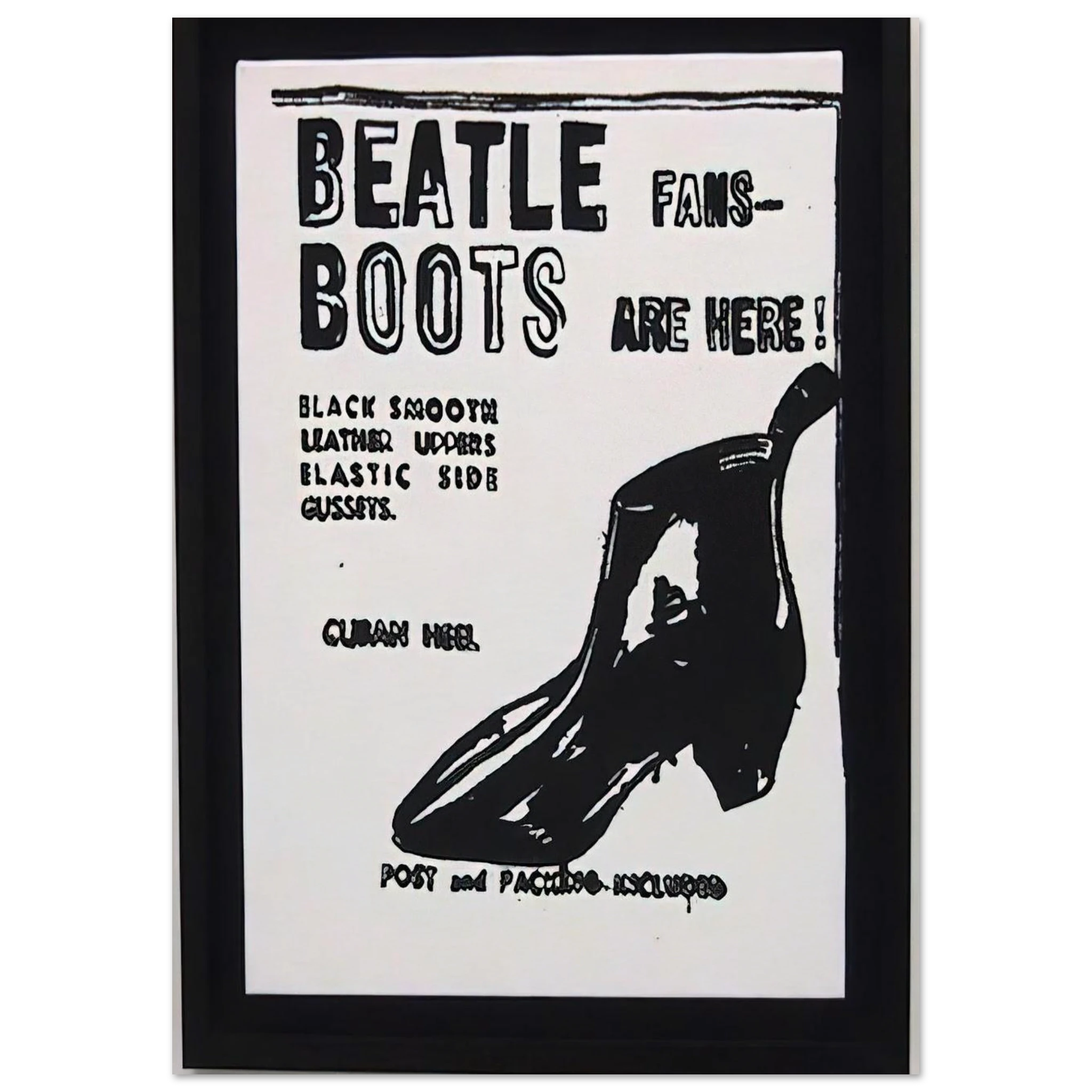 Beatle Boots Poster | Andy Warhol Poster | Andy Warhol Prints