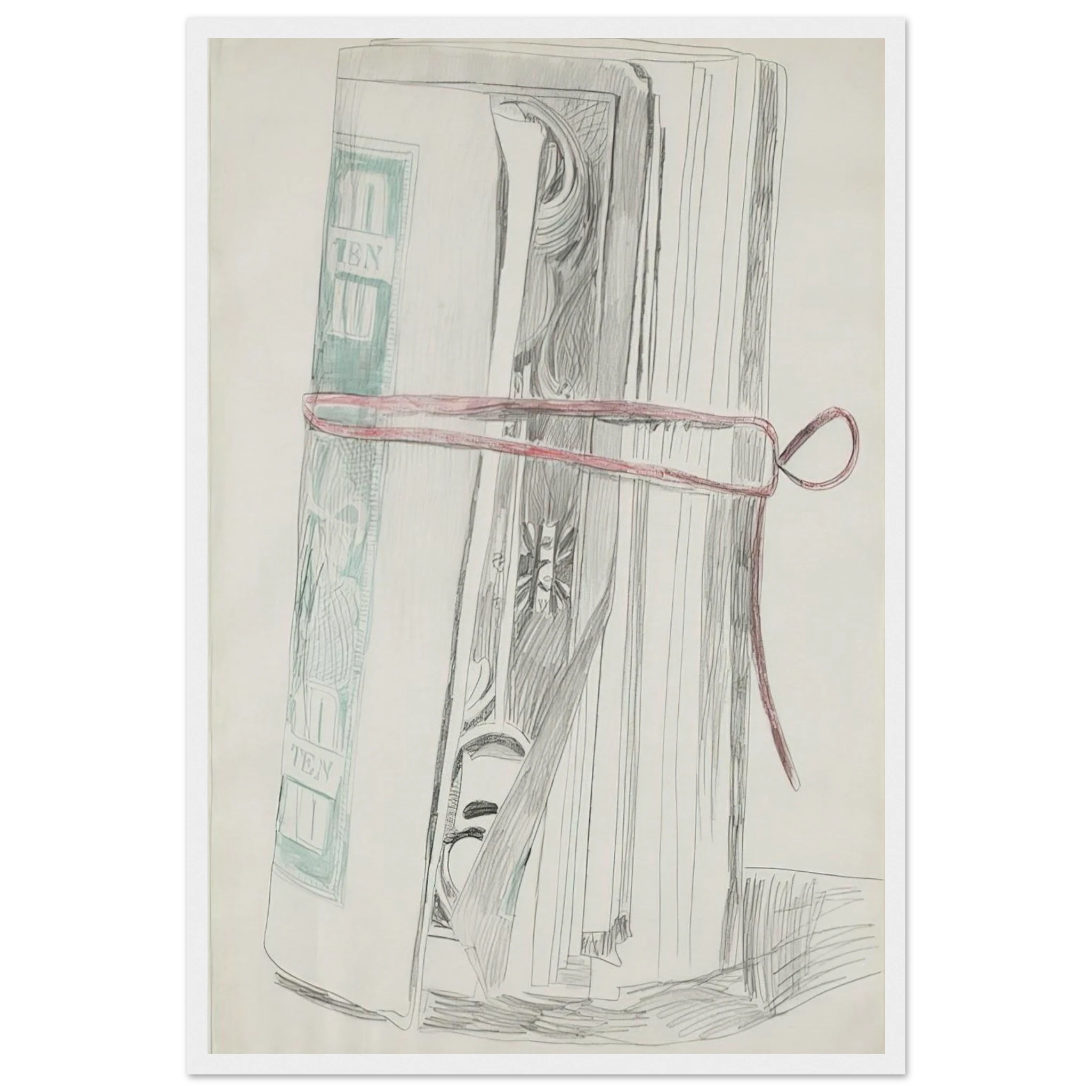 Roll of Bills Framed Poster | Andy Warhol Framed Prints Wall Art | Andy Warhol Prints