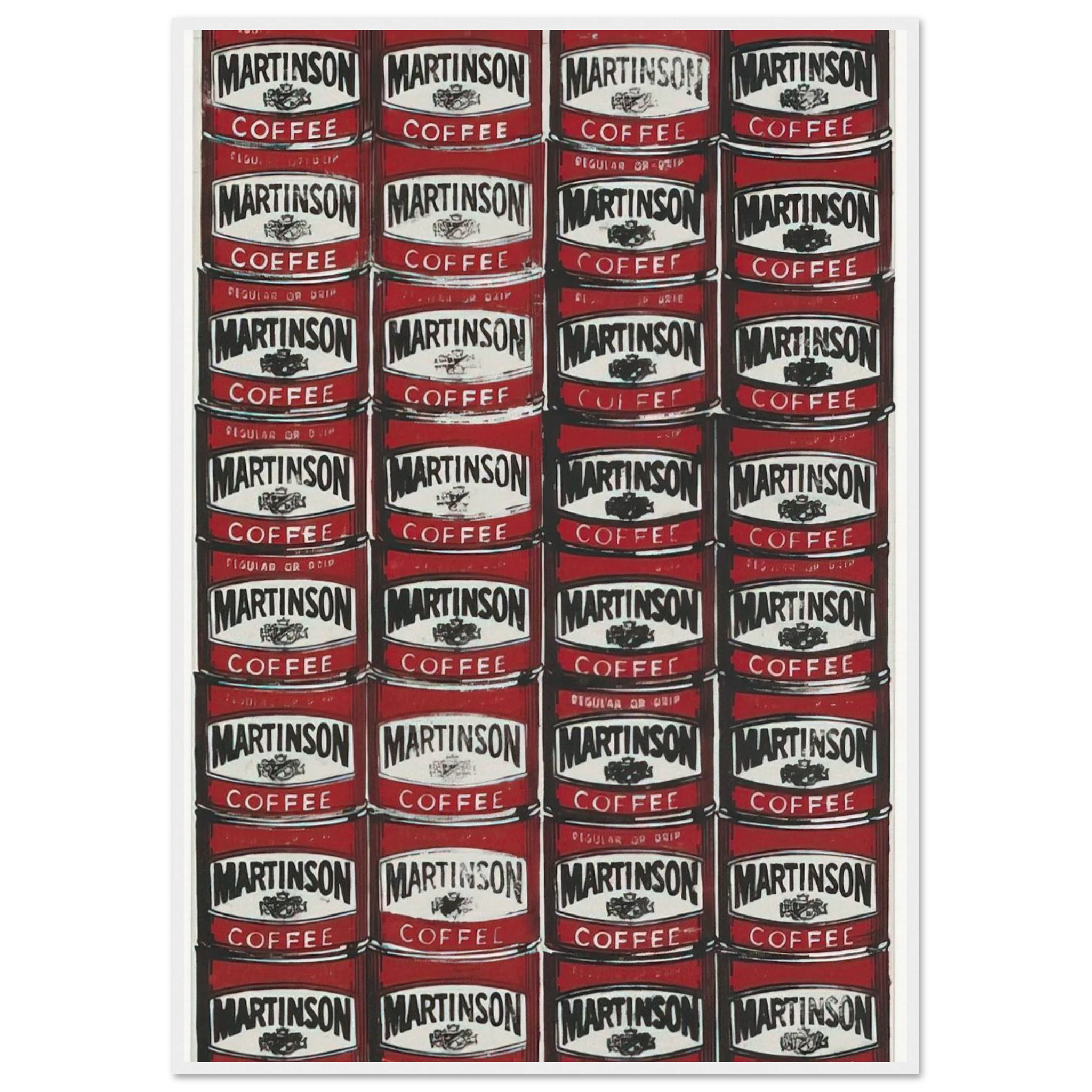 Martinson Coffee Framed Poster | Andy Warhol Framed Prints Wall Art | Andy Warhol Prints