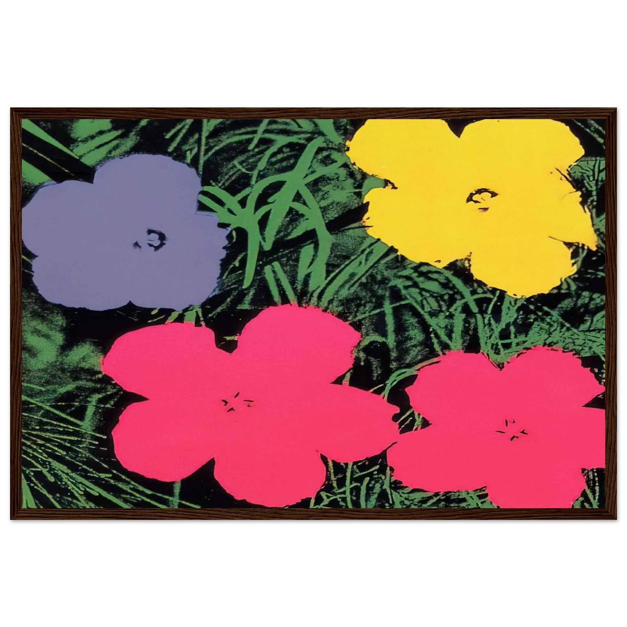 Flowers Framed Poster | Andy Warhol Framed Prints Wall Art | Andy Warhol Prints