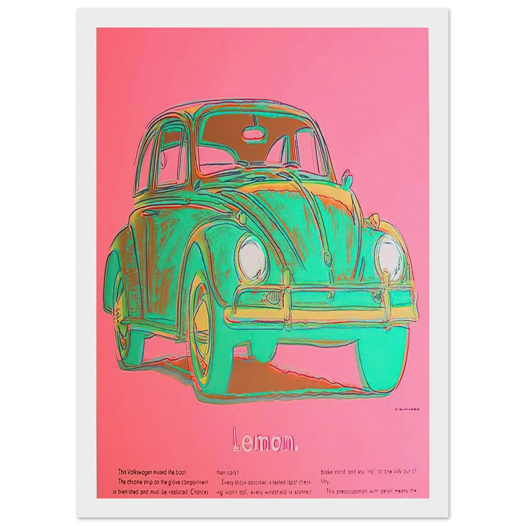 Volkswagen Framed Poster | Andy Warhol Framed Prints Wall Art | Andy Warhol Prints