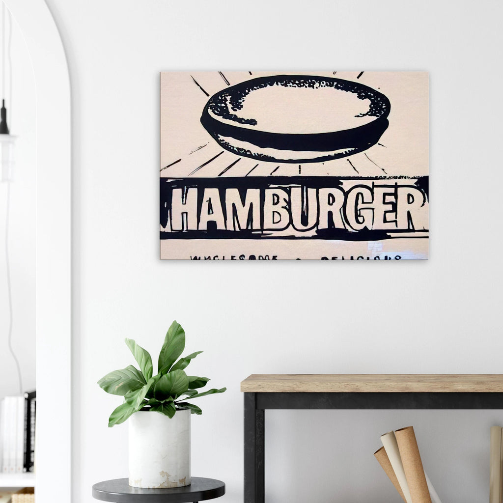 Hamburger  beige  Canvas | Andy Warhol Canvas | Andy Warhol Prints