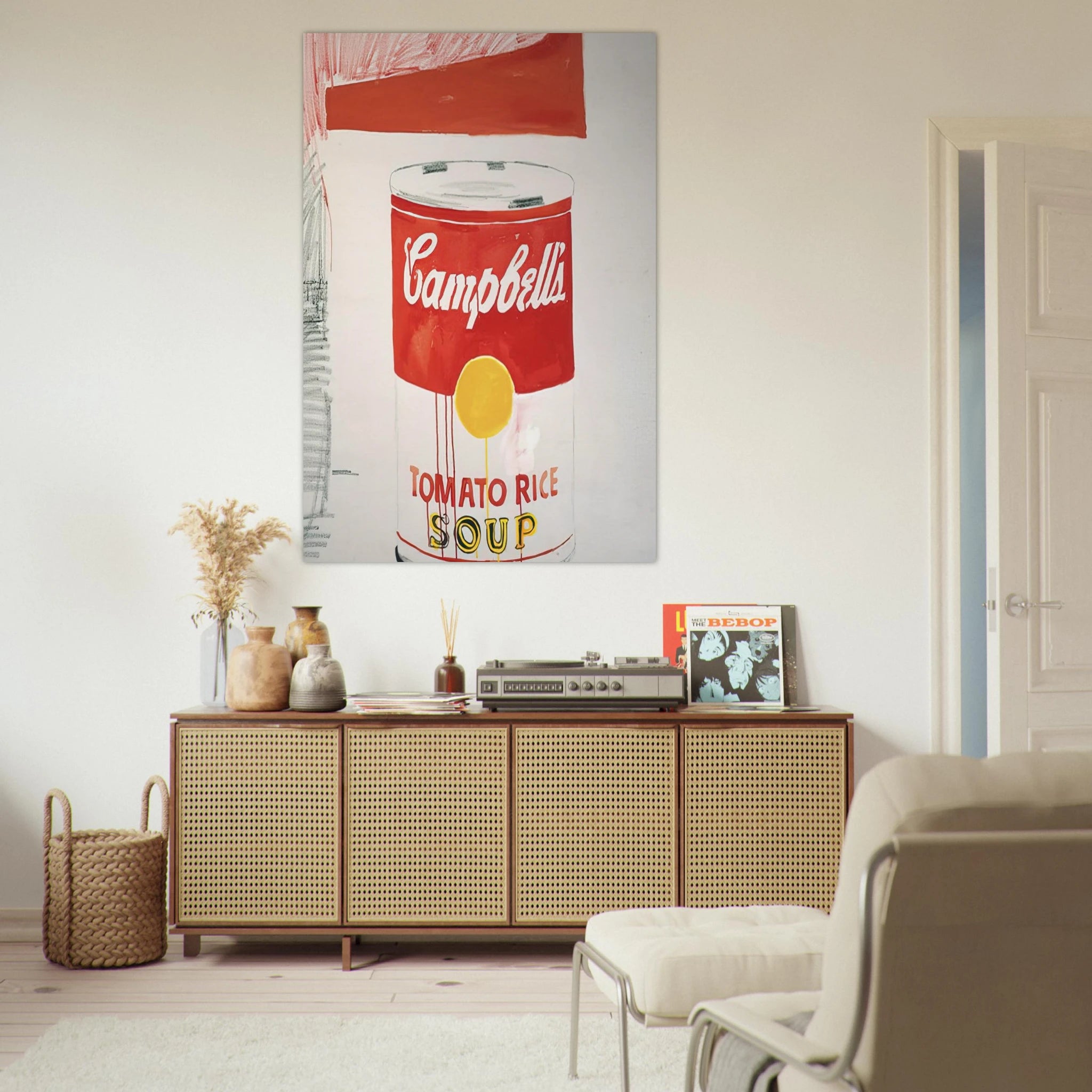 Campbell's Soup Can  Tomato Rice  Poster | Andy Warhol Poster | Andy Warhol Prints