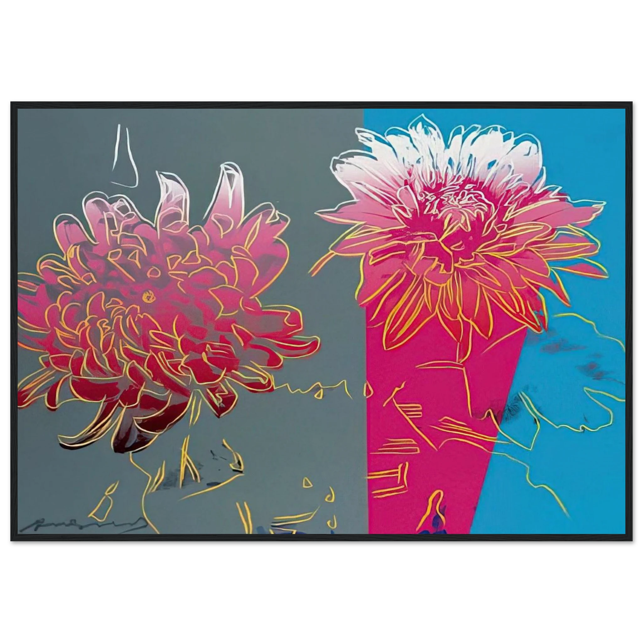 Kiku Framed Poster | Andy Warhol Framed Prints Wall Art | Andy Warhol Prints