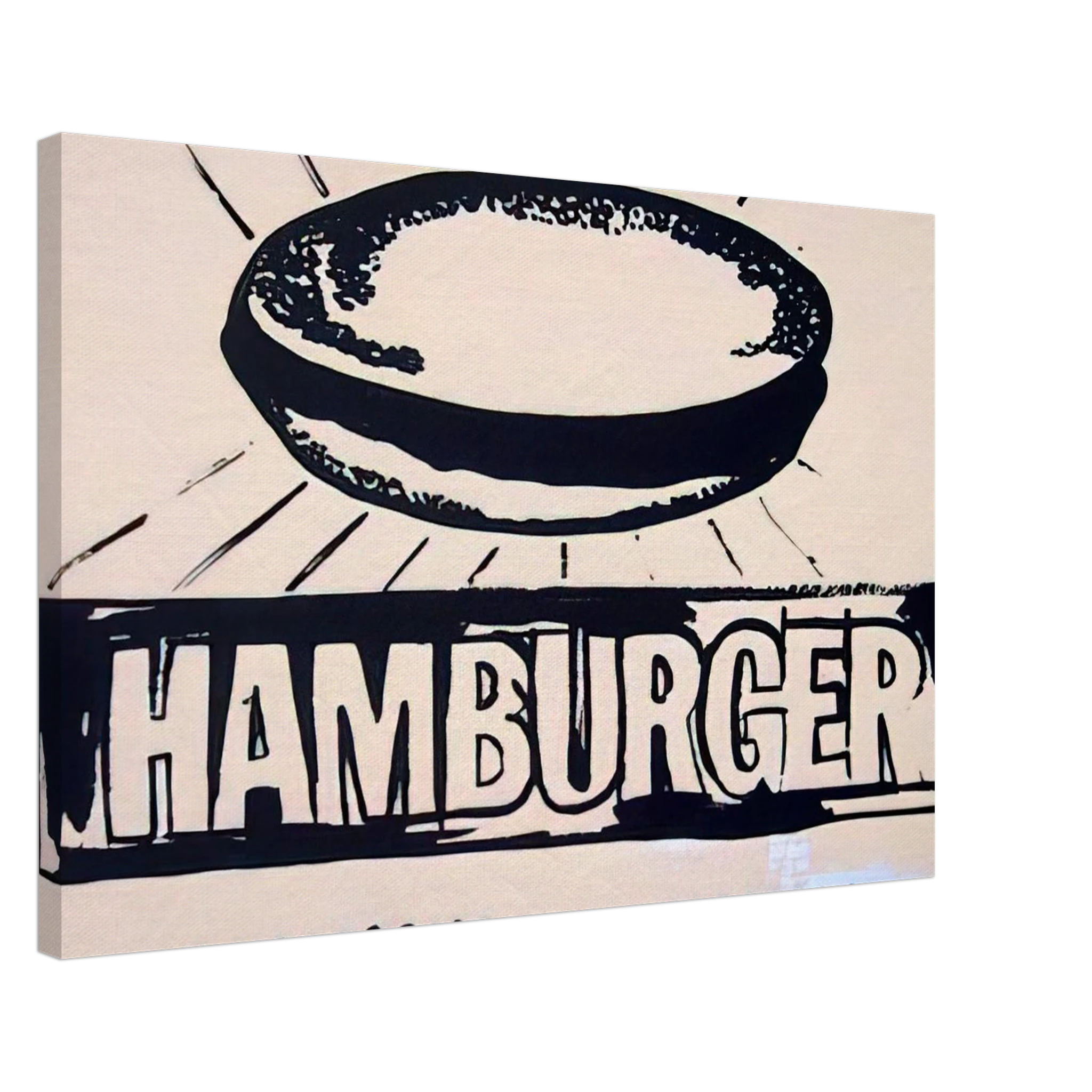 Hamburger  beige  Canvas | Andy Warhol Canvas | Andy Warhol Prints