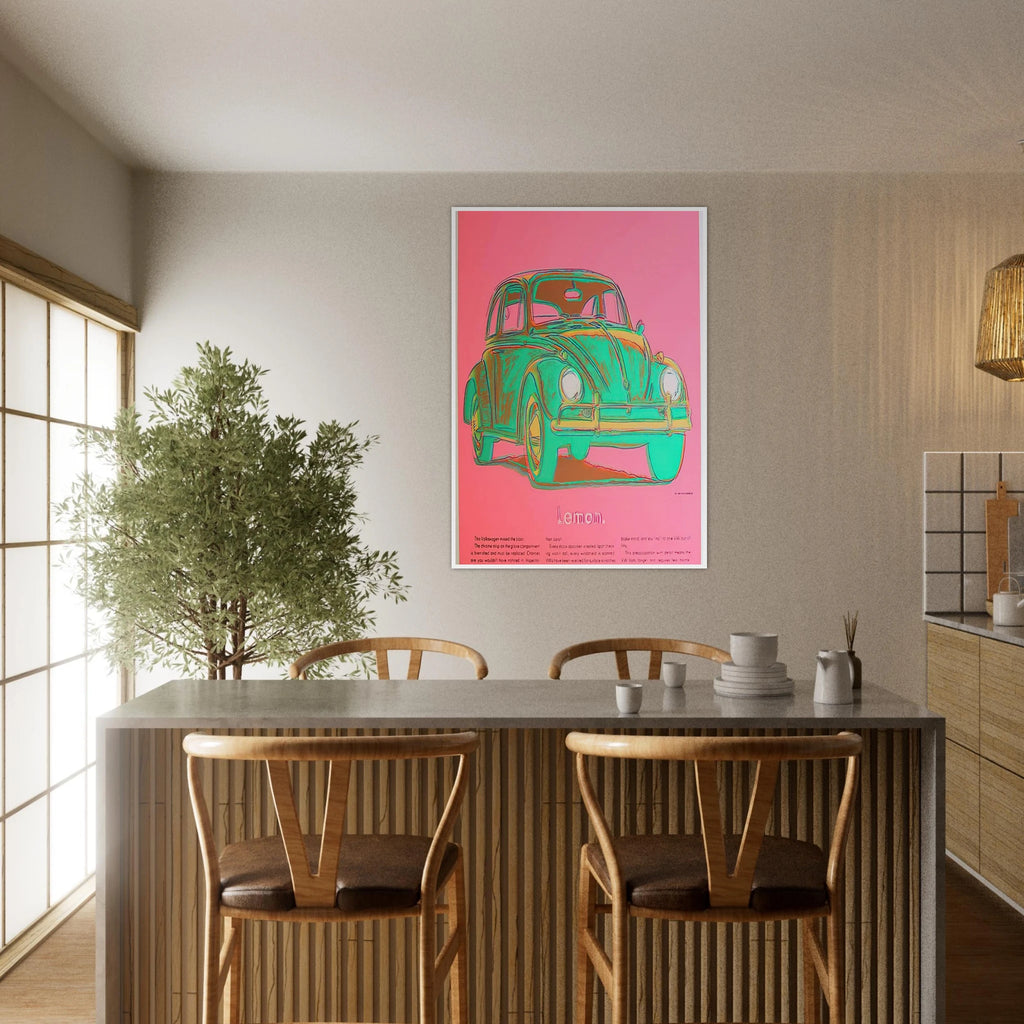 Volkswagen Framed Poster | Andy Warhol Framed Prints Wall Art | Andy Warhol Prints