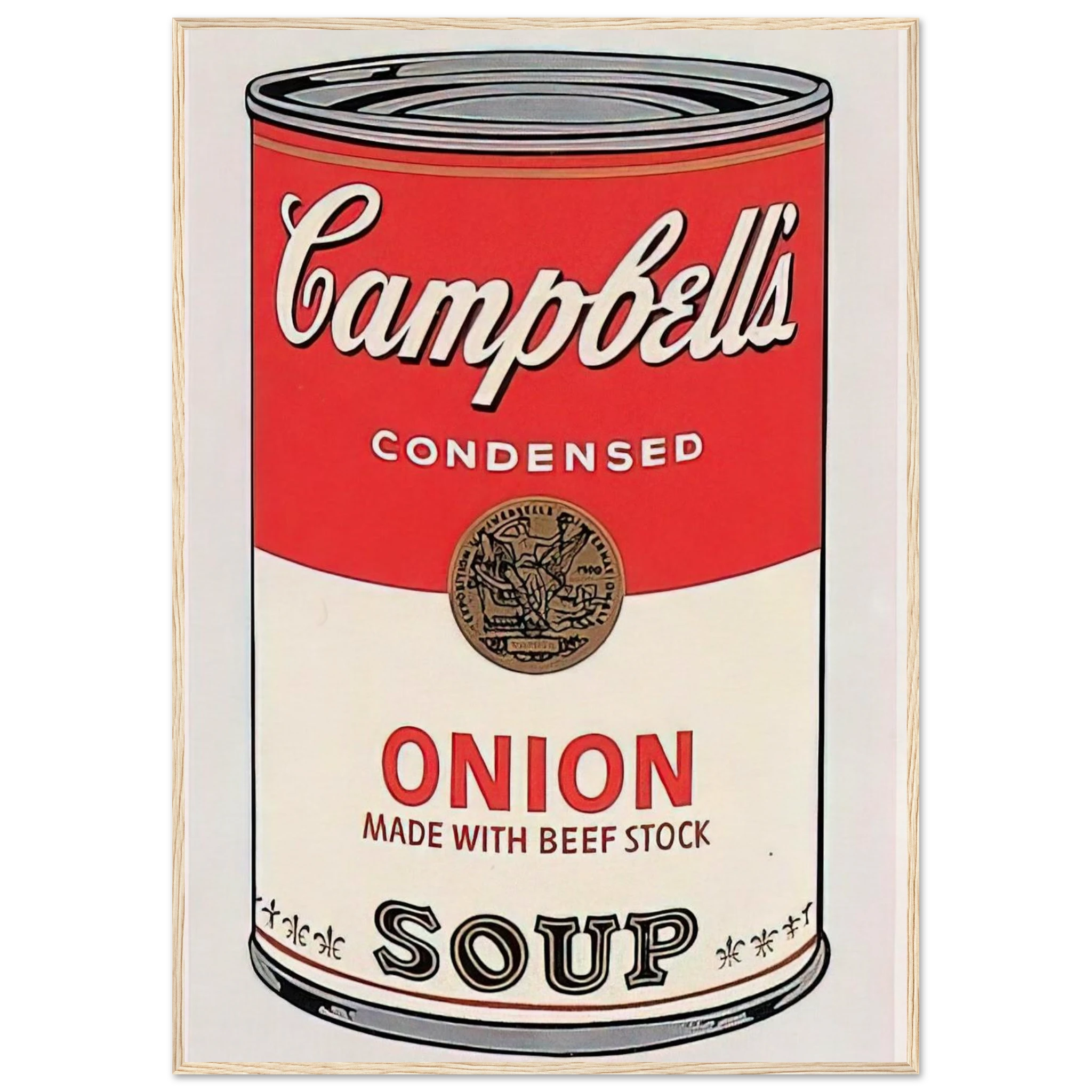 Campbell's Soup Can  onion  Framed Poster | Andy Warhol Framed Prints Wall Art | Andy Warhol Prints