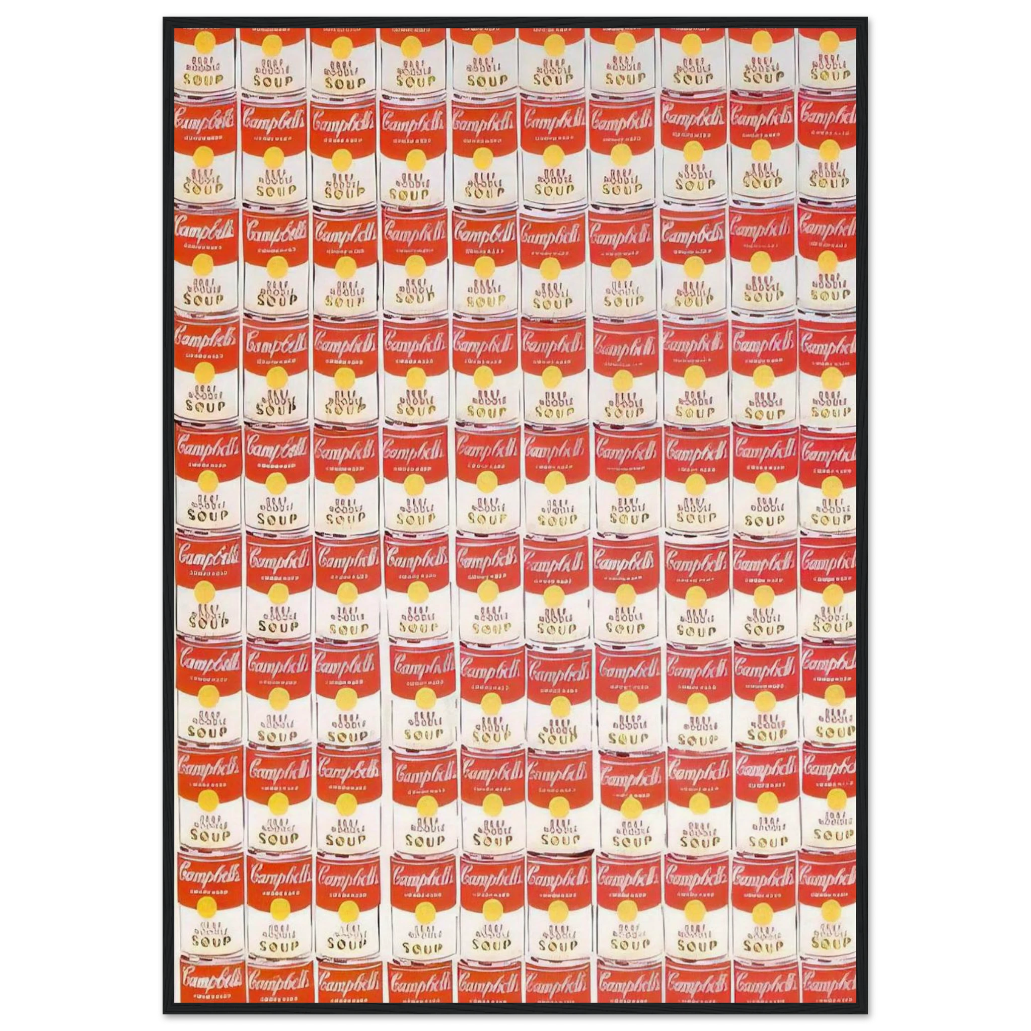 100 Cans Framed Poster | Andy Warhol Framed Prints Wall Art | Andy Warhol Prints