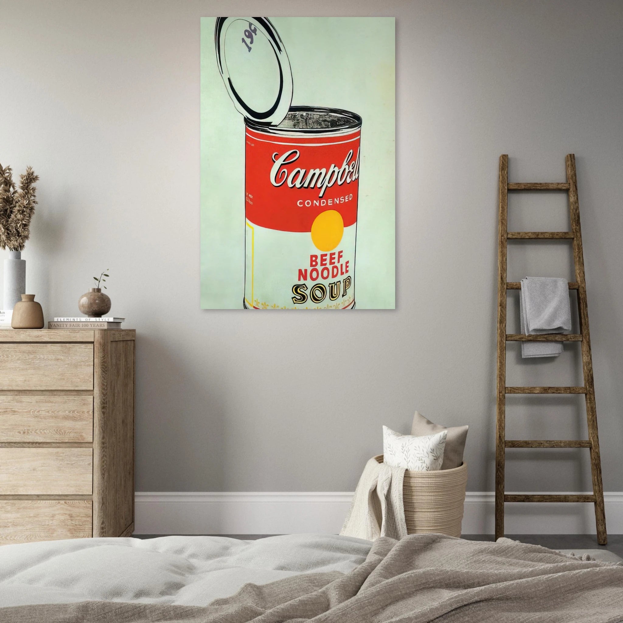 Big Campbell's Soup Can 19c  Beef Noodle  Poster | Andy Warhol Poster | Andy Warhol Prints