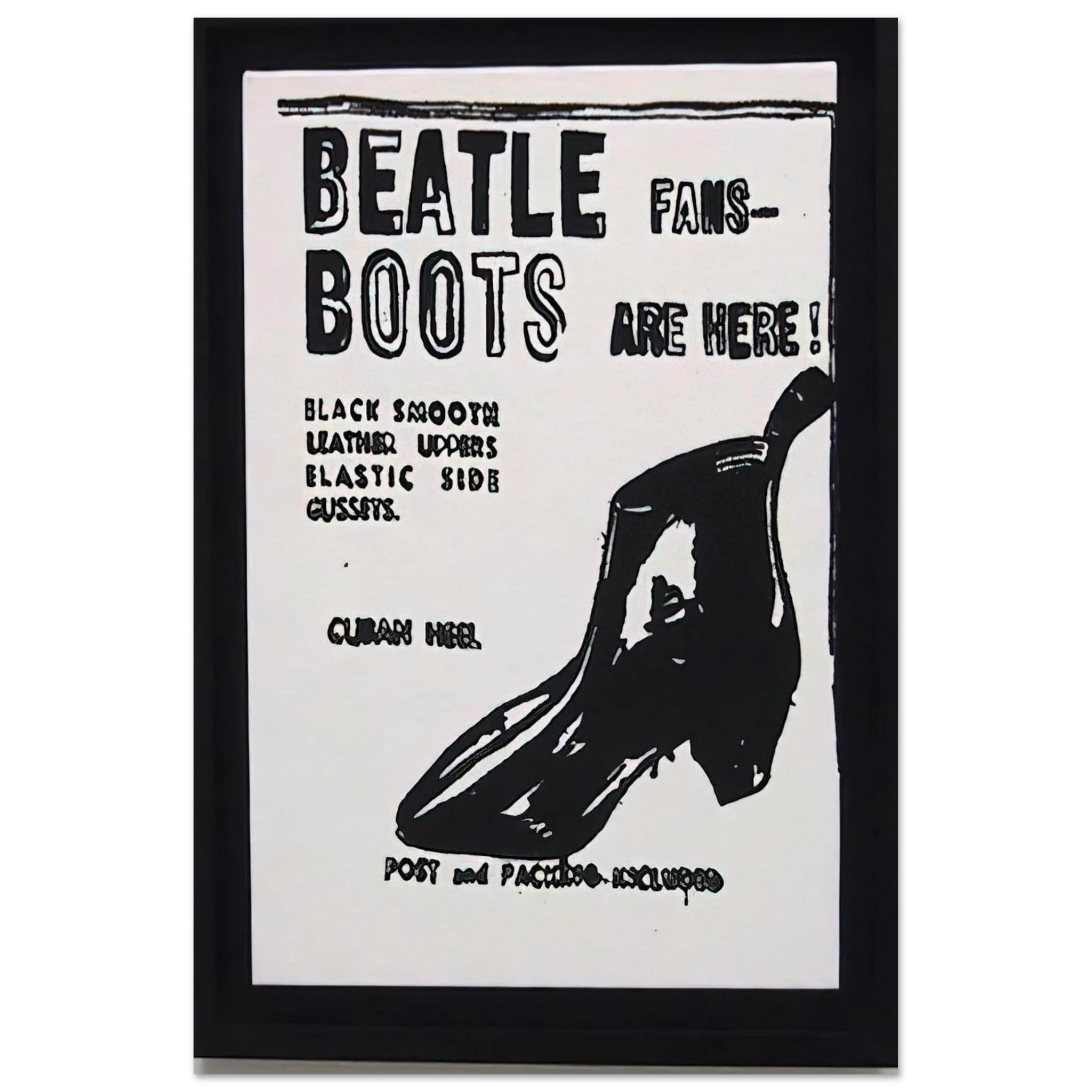 Beatle Boots Poster | Andy Warhol Poster | Andy Warhol Prints