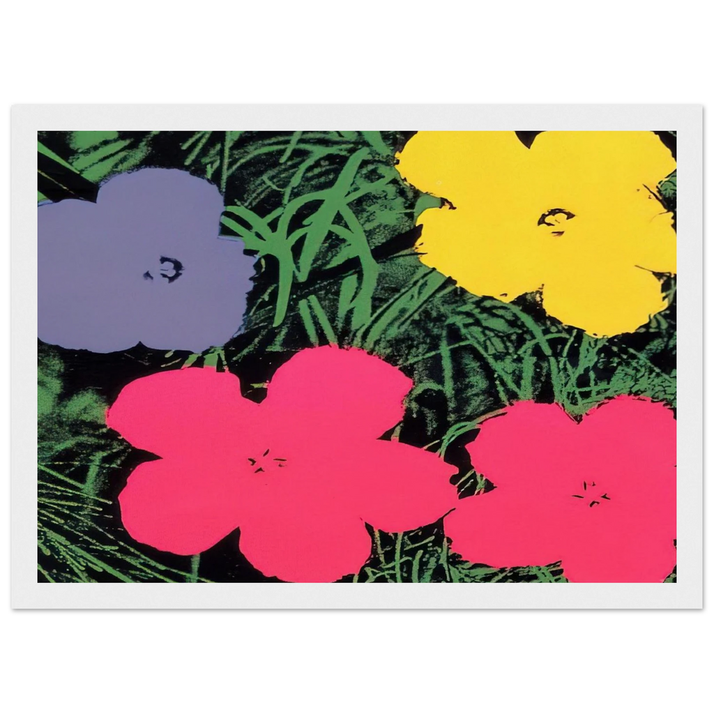 Flowers Framed Poster | Andy Warhol Framed Prints Wall Art | Andy Warhol Prints