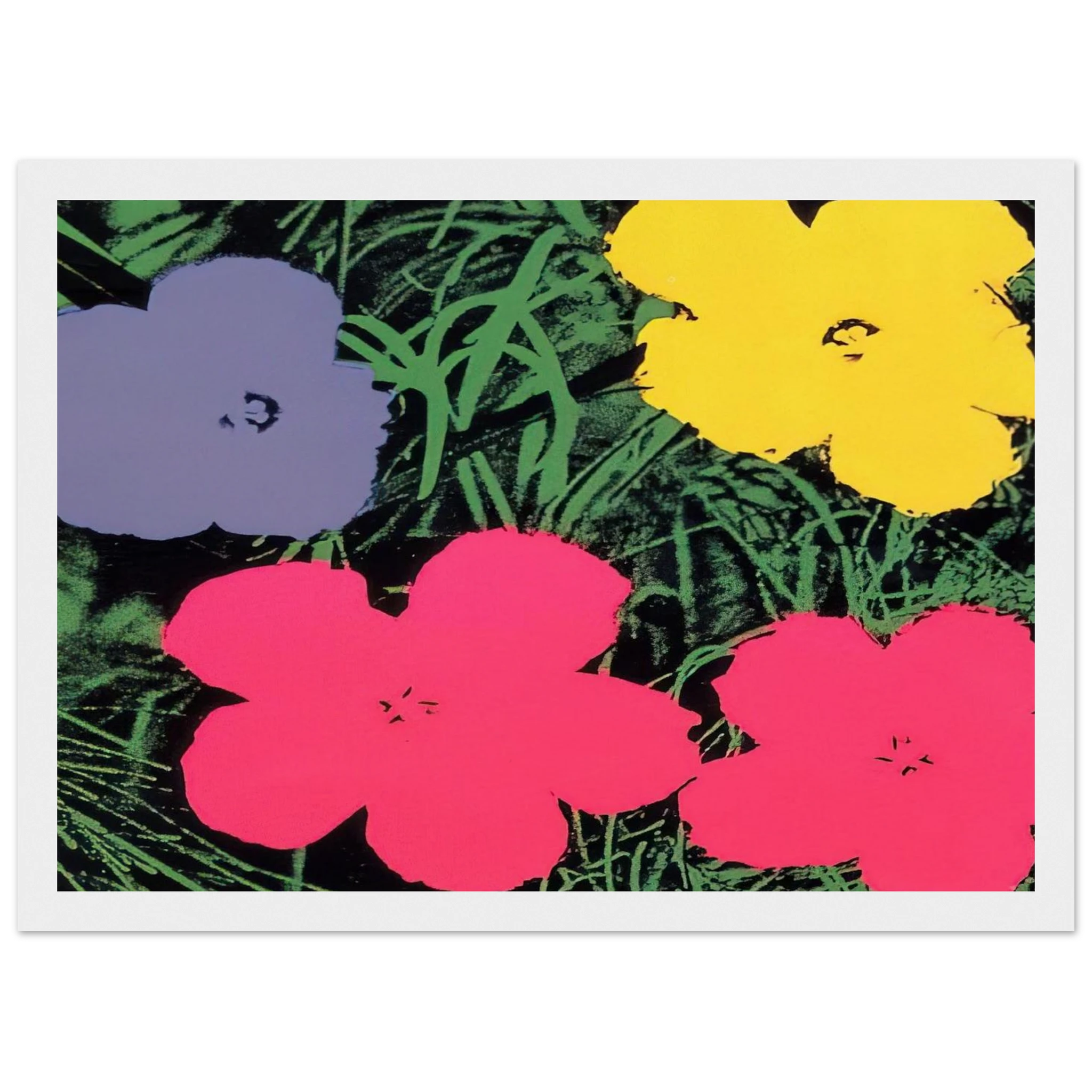 Flowers Framed Poster | Andy Warhol Framed Prints Wall Art | Andy Warhol Prints