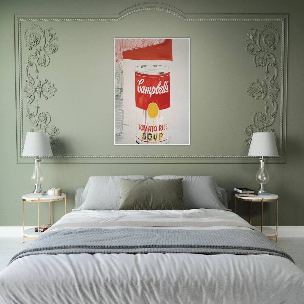 Campbell's Soup Can  Tomato Rice  Framed Poster | Andy Warhol Framed Prints Wall Art | Andy Warhol Prints