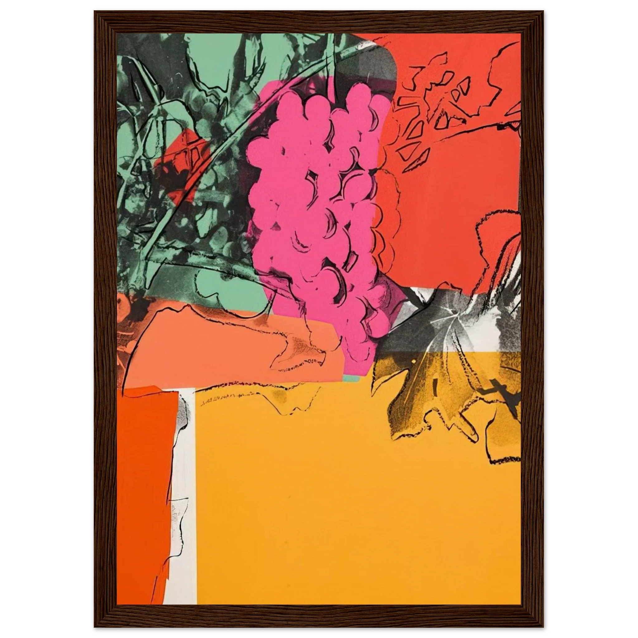 Grapes #1 Framed Poster | Andy Warhol Framed Prints Wall Art | Andy Warhol Prints