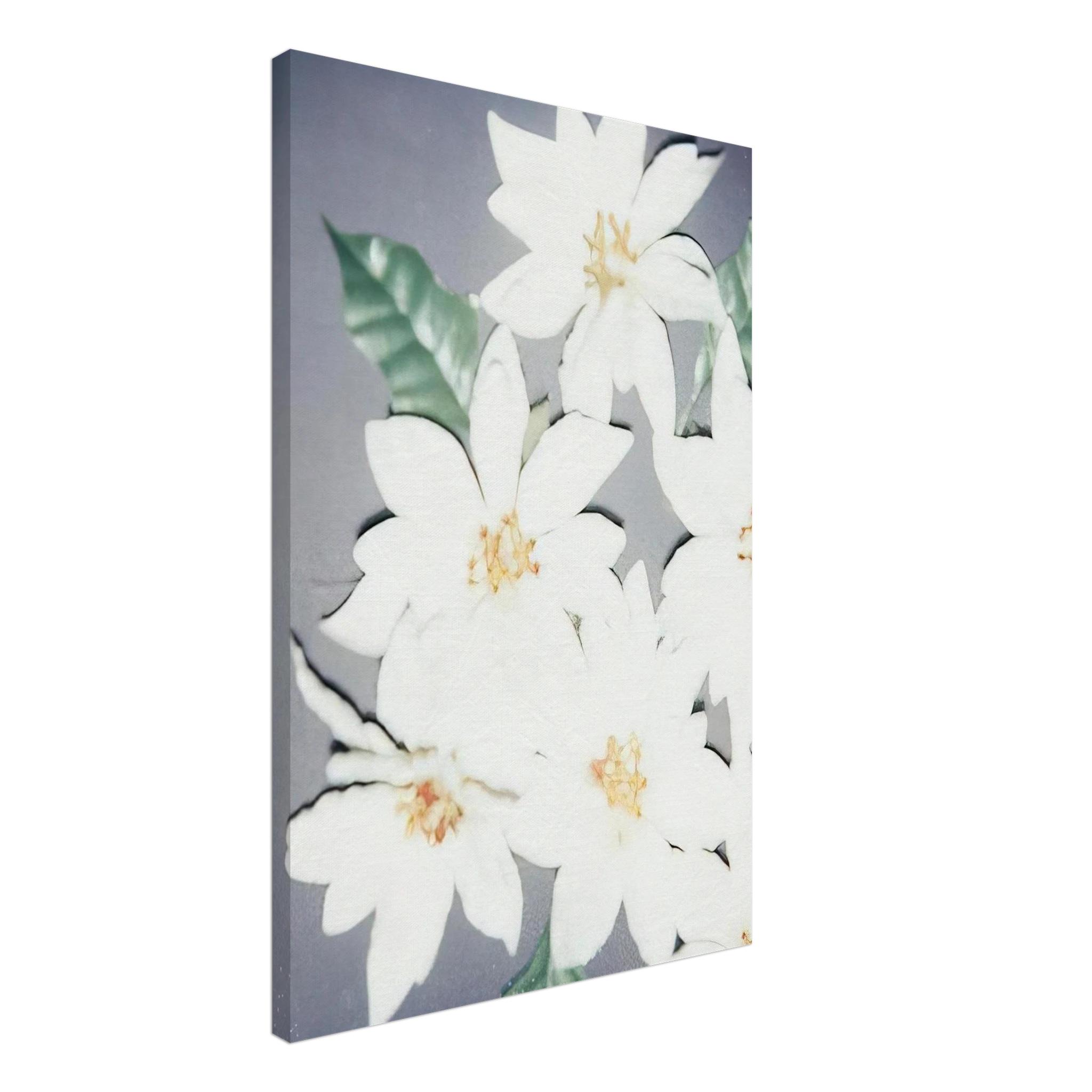 Christmas Poinsettias-White Canvas | Andy Warhol Canvas | Andy Warhol Prints