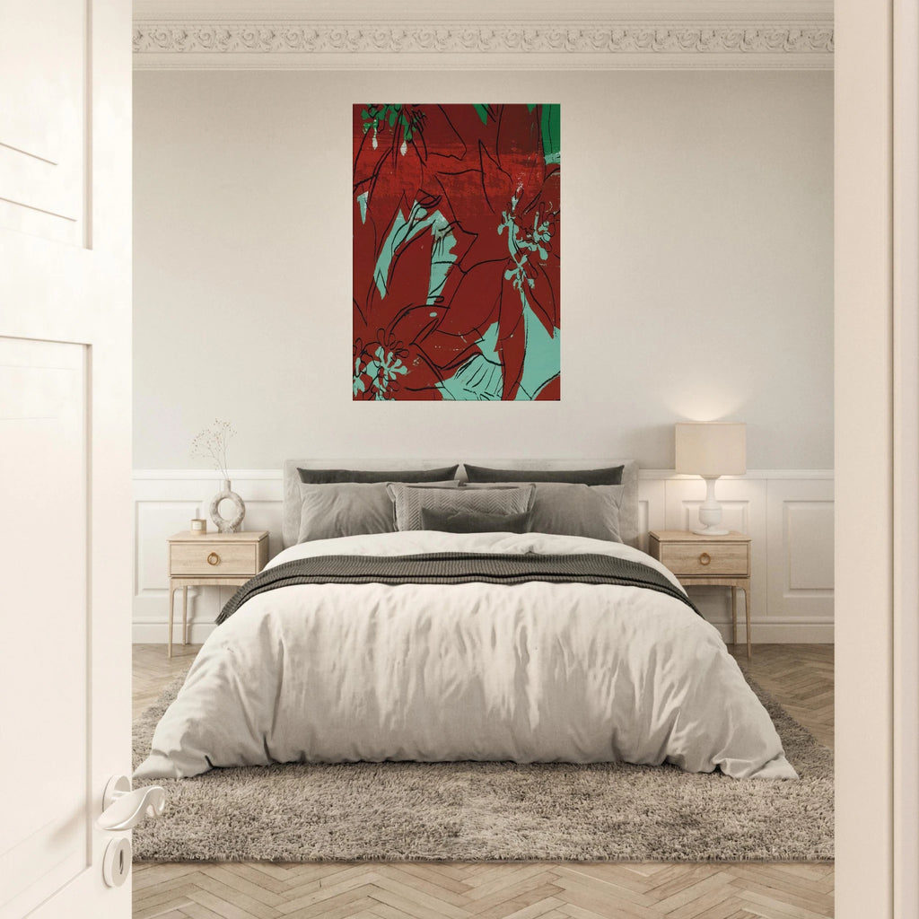 Poinsettias Canvas | Andy Warhol Canvas | Andy Warhol Prints