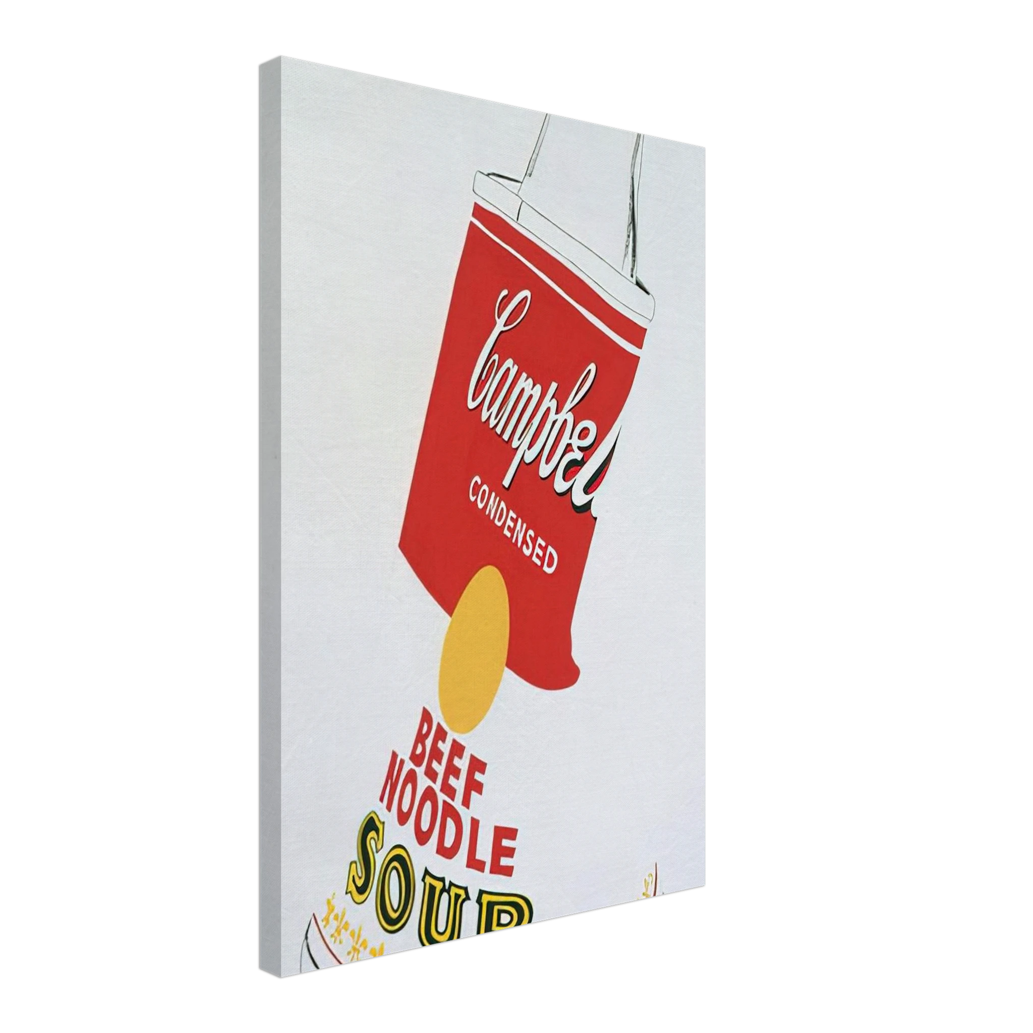 Crushed Campbell's Soup Can  Beef Noodle  Canvas | Andy Warhol Canvas | Andy Warhol Prints