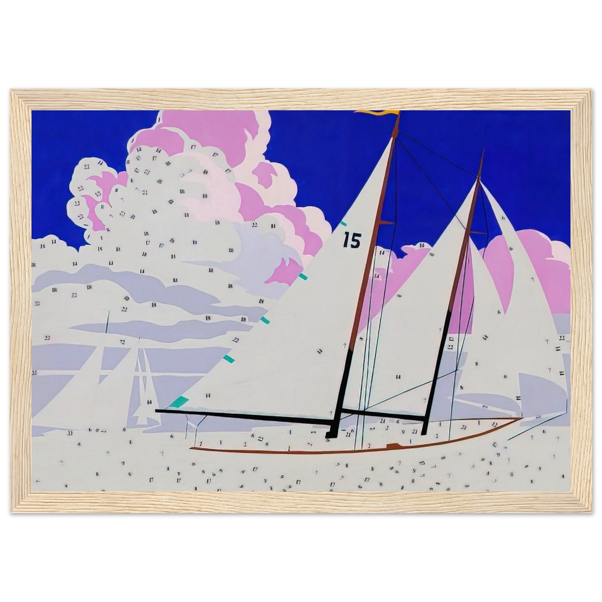 Do It Yourself  Sailboats  Framed Poster | Andy Warhol Framed Prints Wall Art | Andy Warhol Prints
