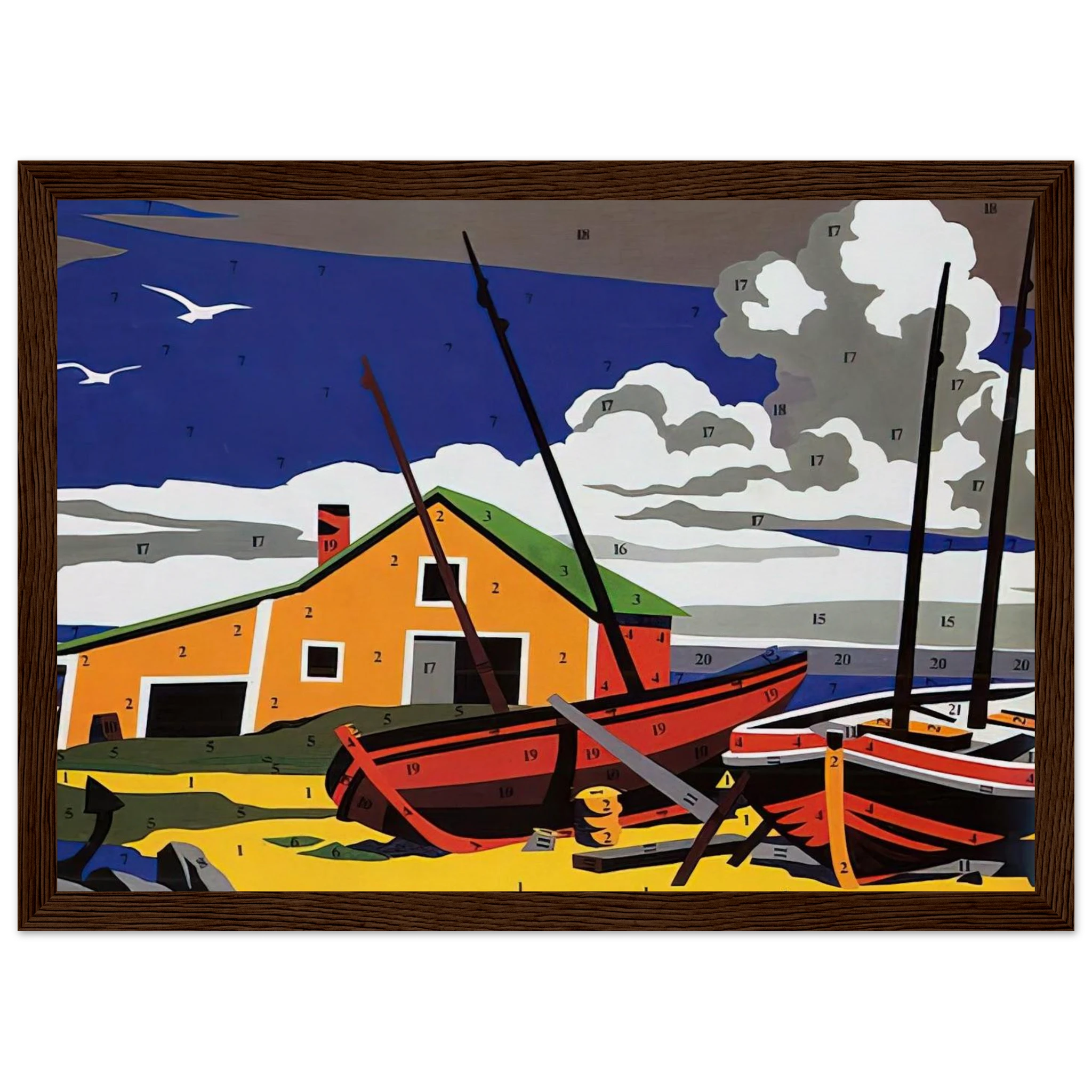 Do It Yourself  Seascape  Framed Poster | Andy Warhol Framed Prints Wall Art | Andy Warhol Prints