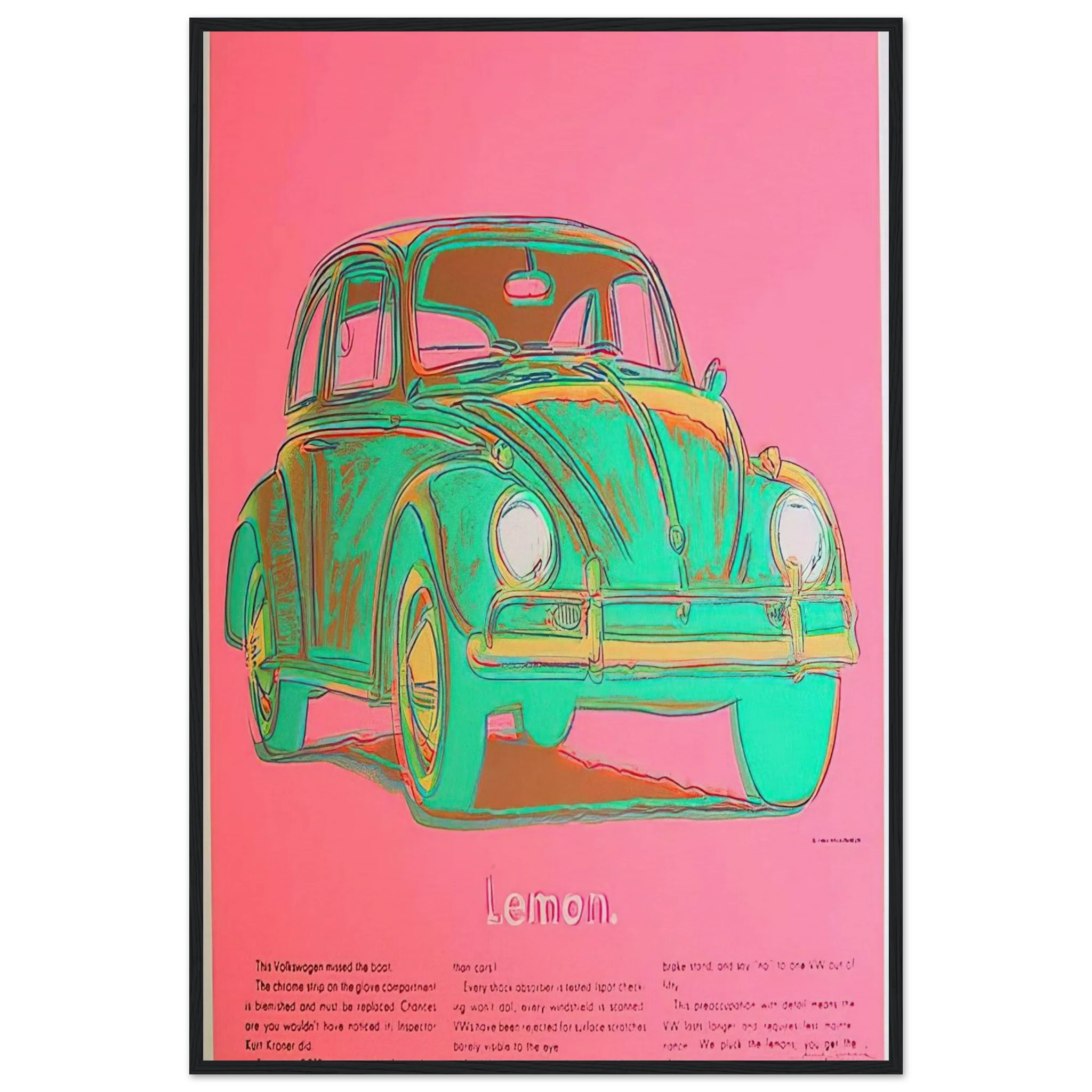 Volkswagen Framed Poster | Andy Warhol Framed Prints Wall Art | Andy Warhol Prints