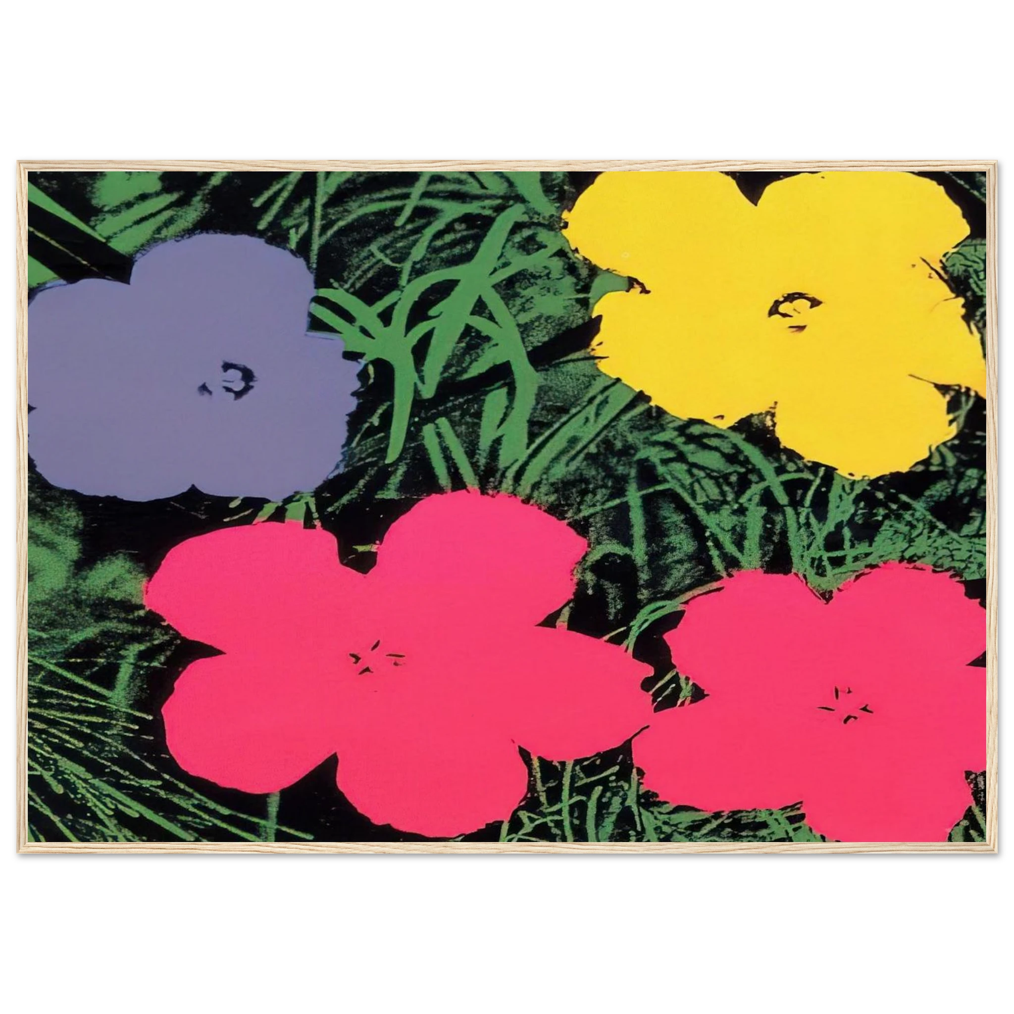 Flowers Framed Poster | Andy Warhol Framed Prints Wall Art | Andy Warhol Prints