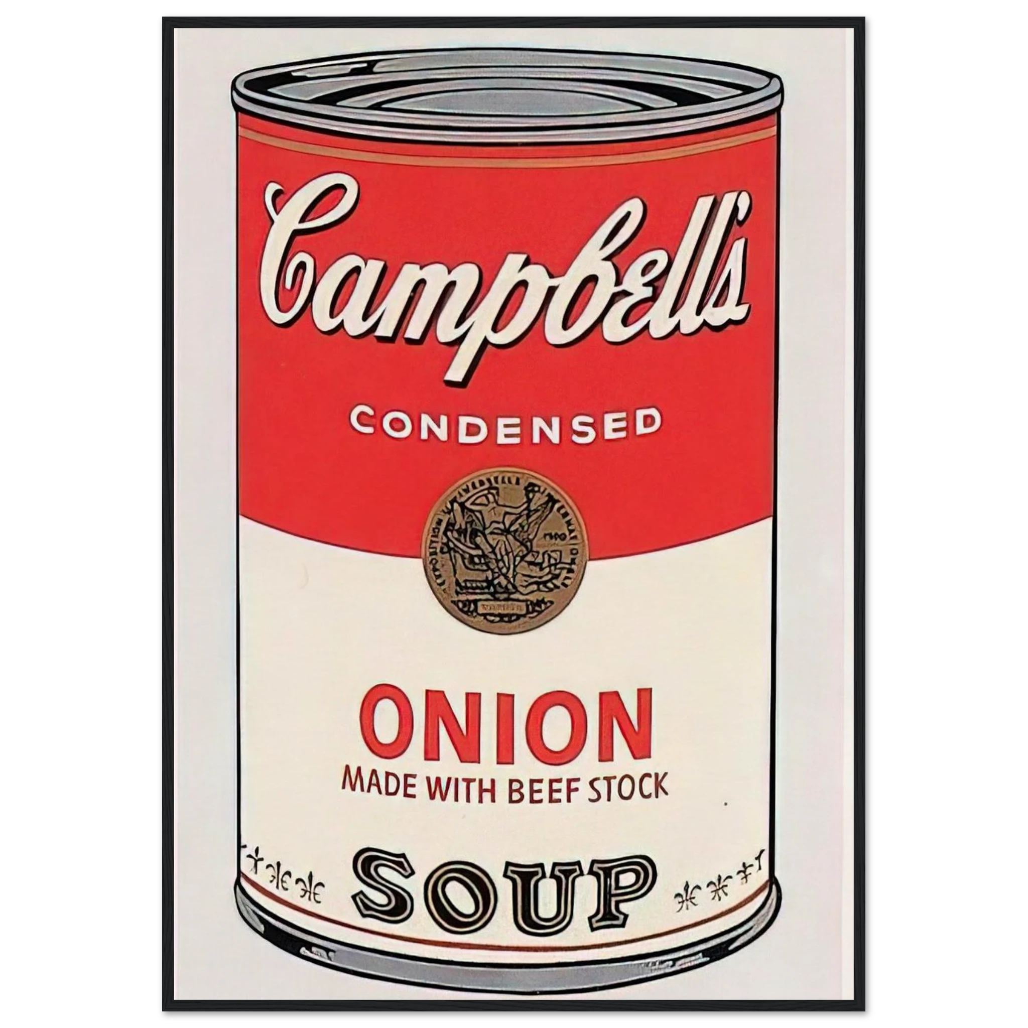 Campbell's Soup Can  onion  Framed Poster | Andy Warhol Framed Prints Wall Art | Andy Warhol Prints