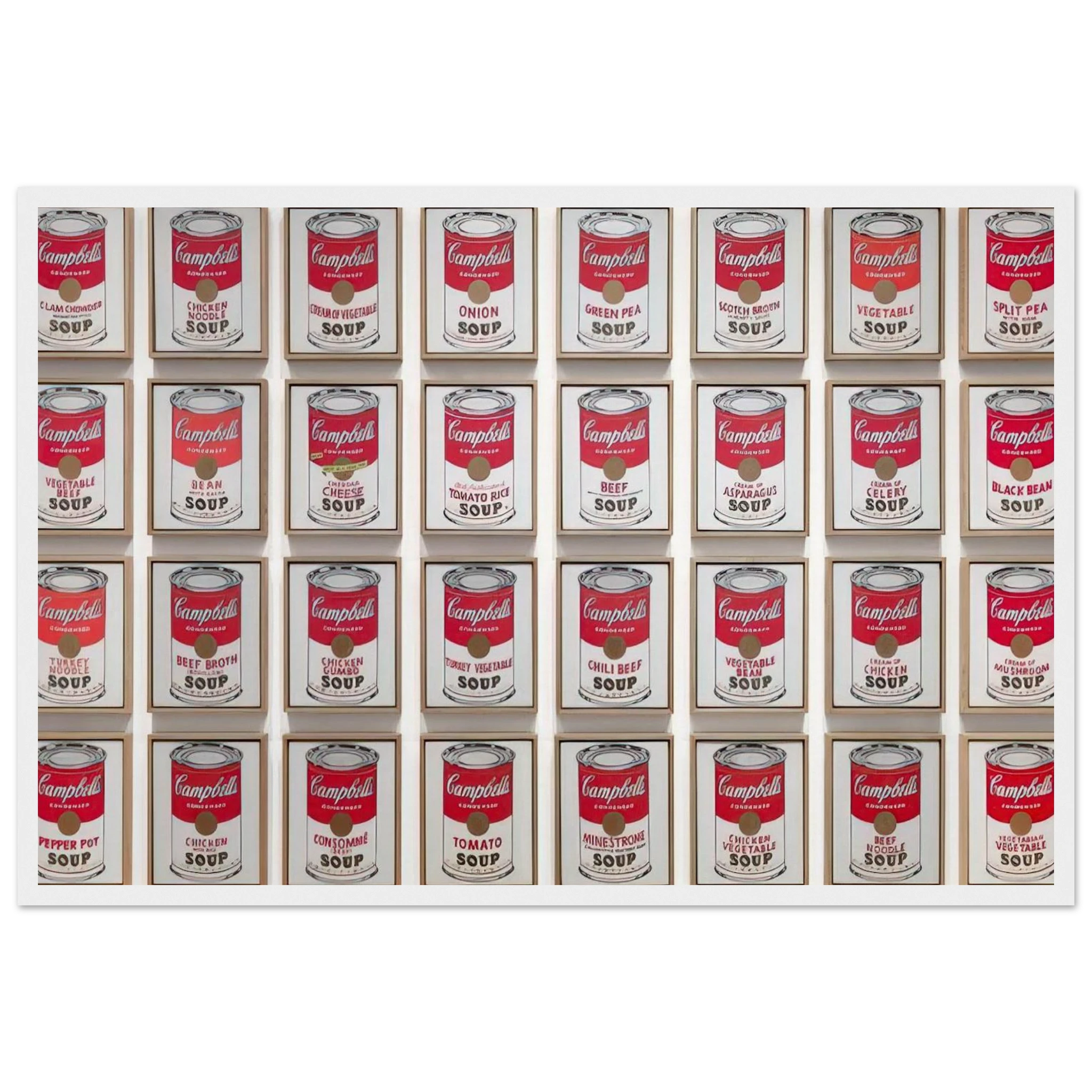 Campbell's Soup Cans Framed Poster | Andy Warhol Framed Prints Wall Art | Andy Warhol Prints