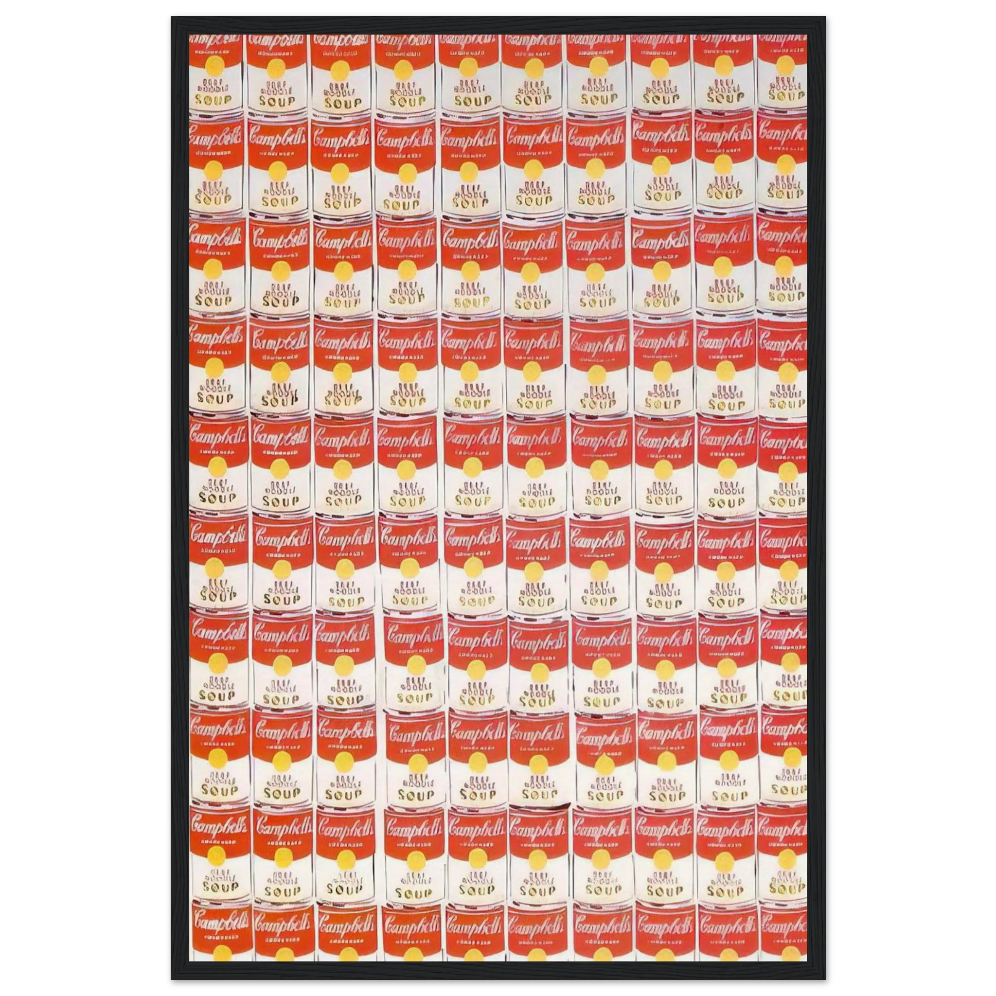 100 Cans Framed Poster | Andy Warhol Framed Prints Wall Art | Andy Warhol Prints