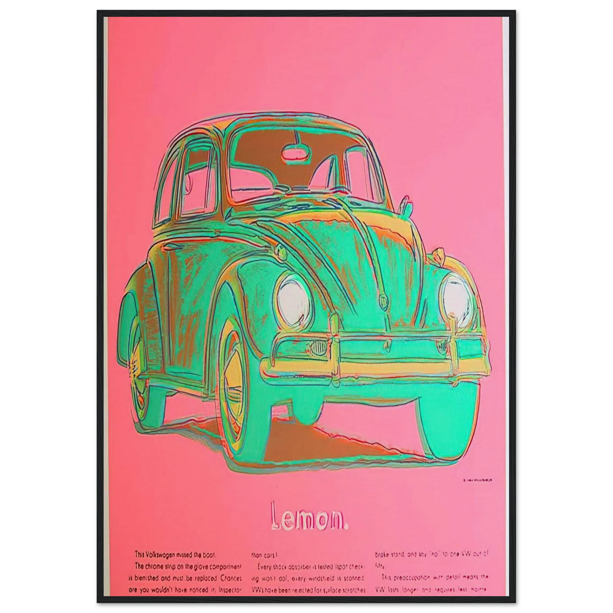 Volkswagen Framed Poster | Andy Warhol Framed Prints Wall Art | Andy Warhol Prints