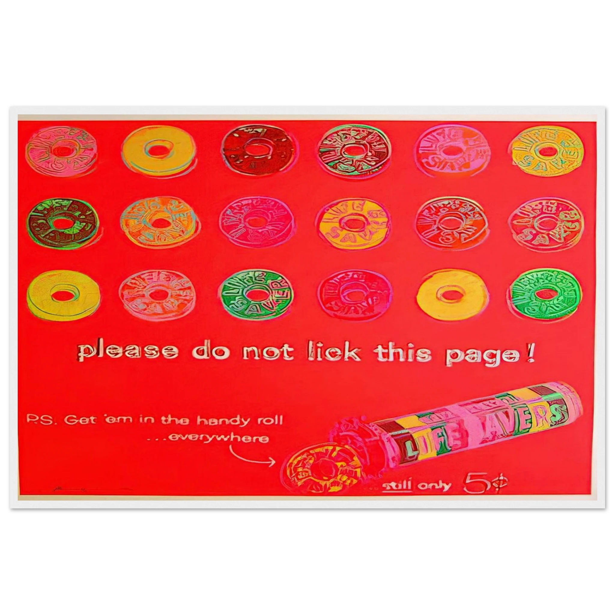 Life Savers Framed Poster | Andy Warhol Framed Prints Wall Art | Andy Warhol Prints