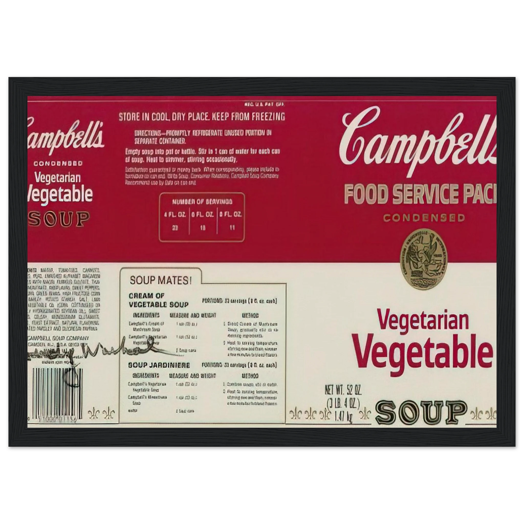 Campbell Soup Company Framed Poster | Andy Warhol Framed Prints Wall Art | Andy Warhol Prints