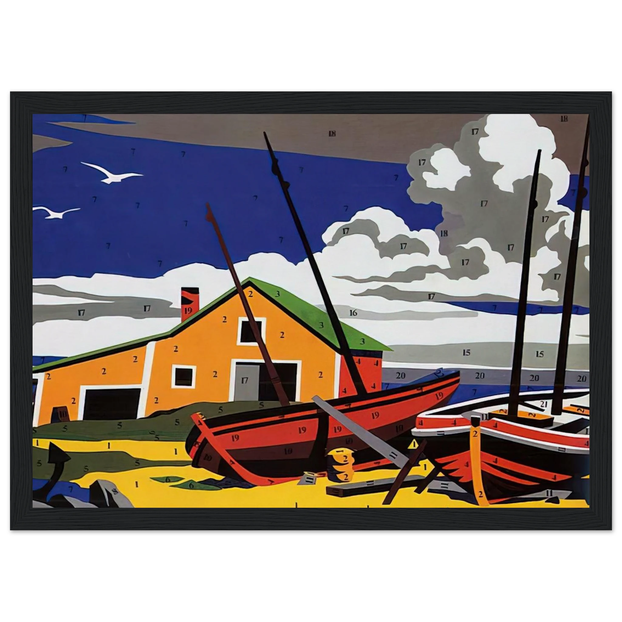 Do It Yourself  Seascape  Framed Poster | Andy Warhol Framed Prints Wall Art | Andy Warhol Prints