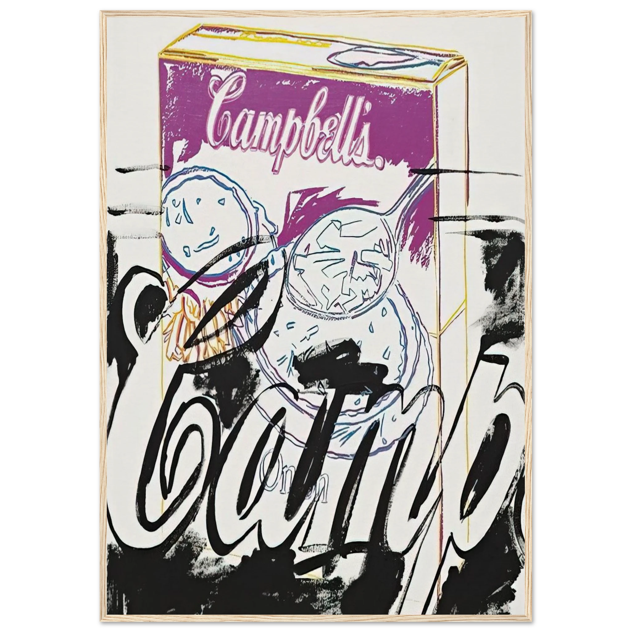Campell's Onion Soup Box Framed Poster | Andy Warhol Framed Prints Wall Art | Andy Warhol Prints
